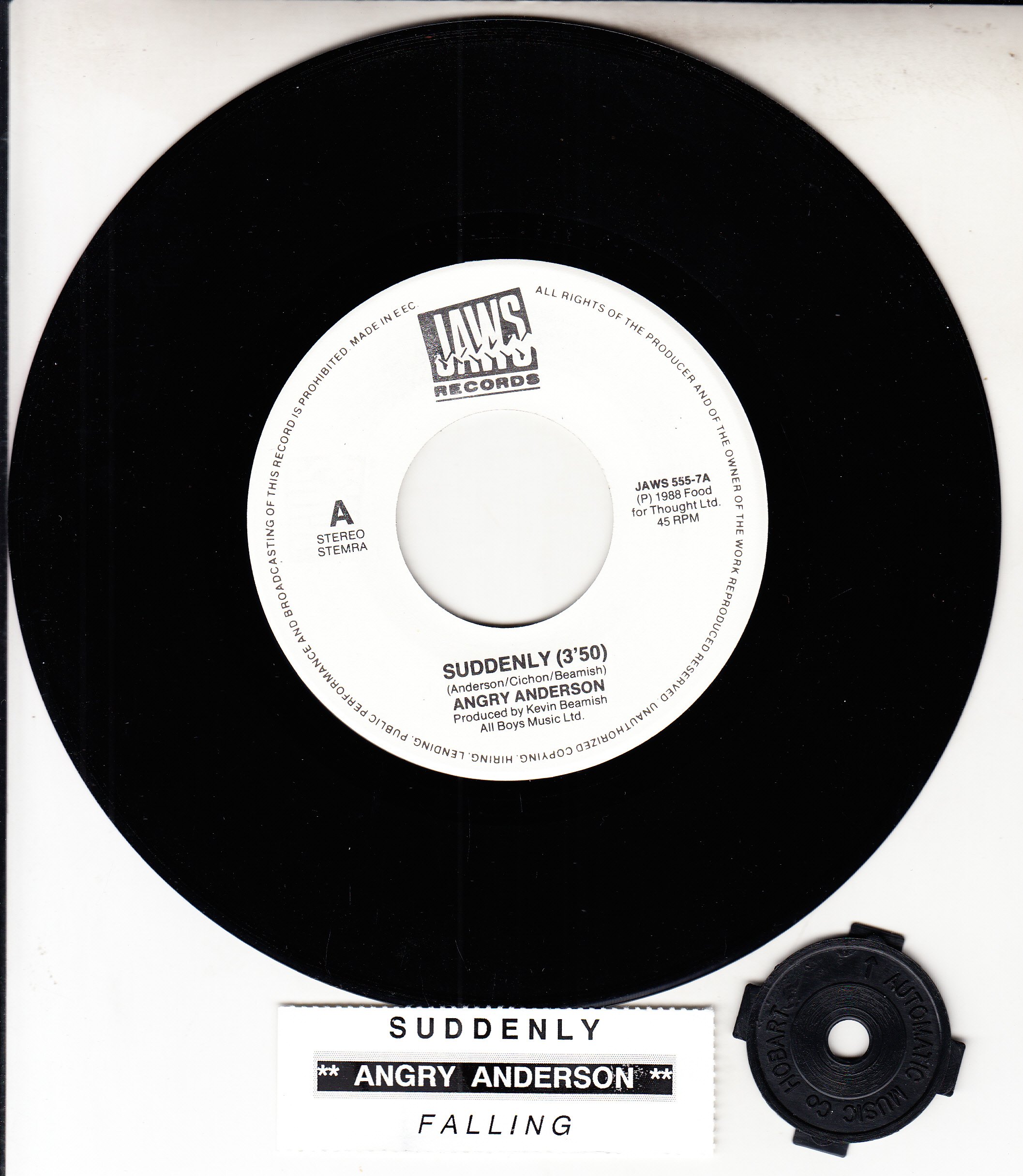 ANGRY ANDERSON - SUDDENLY (PIC SLV)