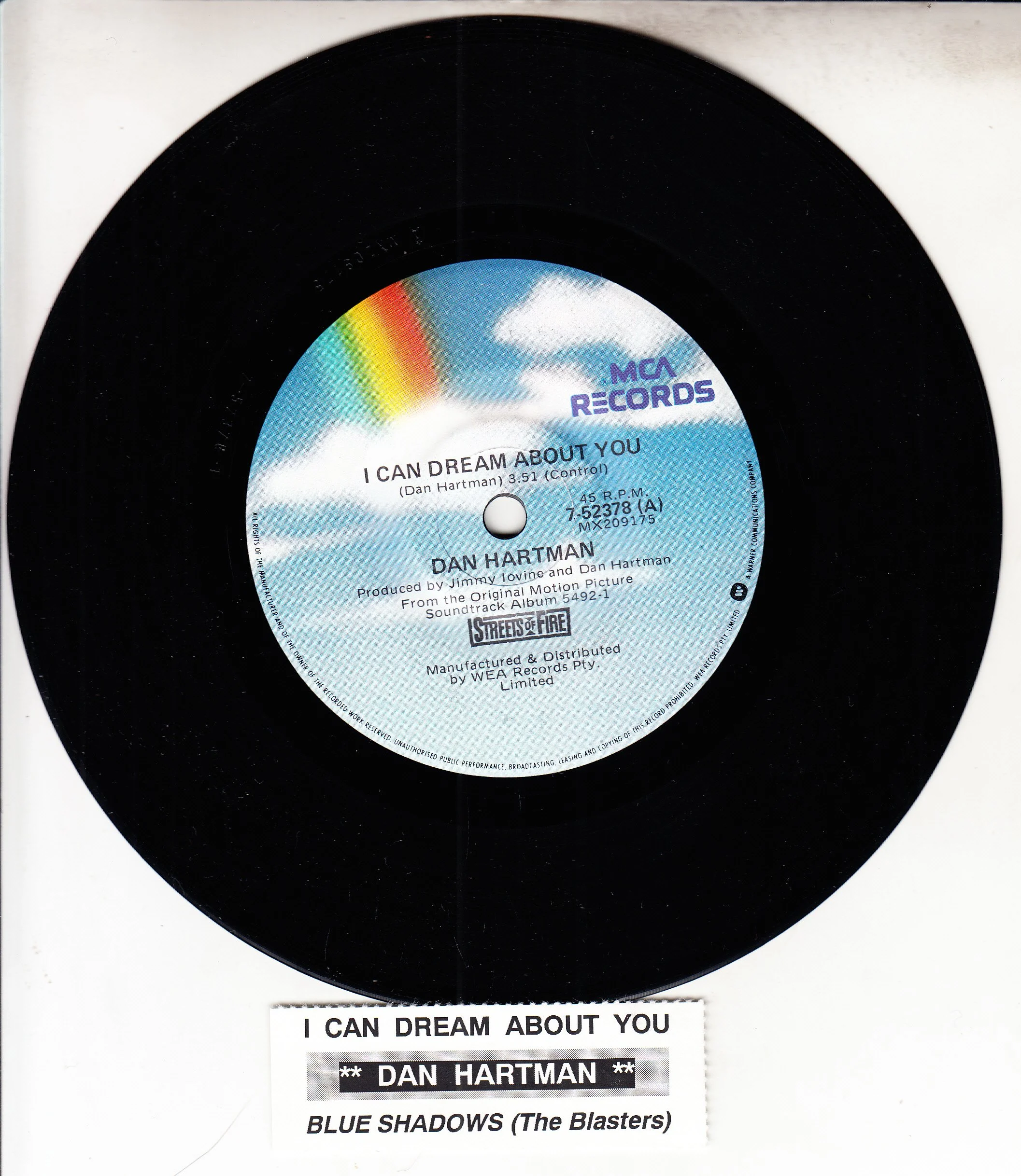 DAN HARTMAN - I Can Dream About You & THE BLASTERS - Blue Shadows