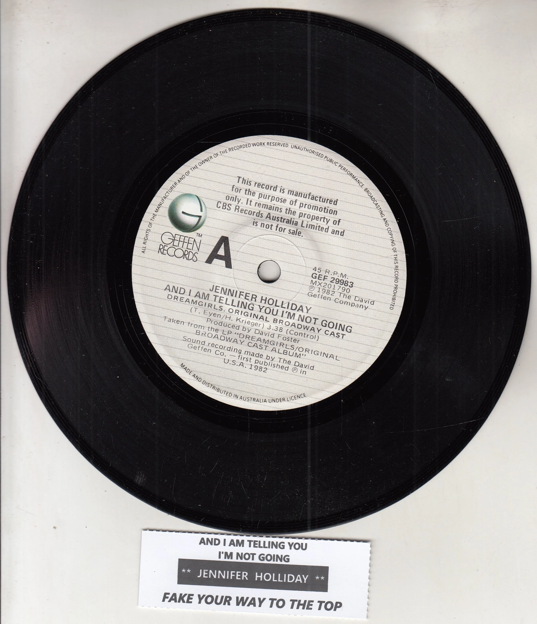 JENNIFER HOLLIDAY - And I am telling you I'm not going (PROMO)