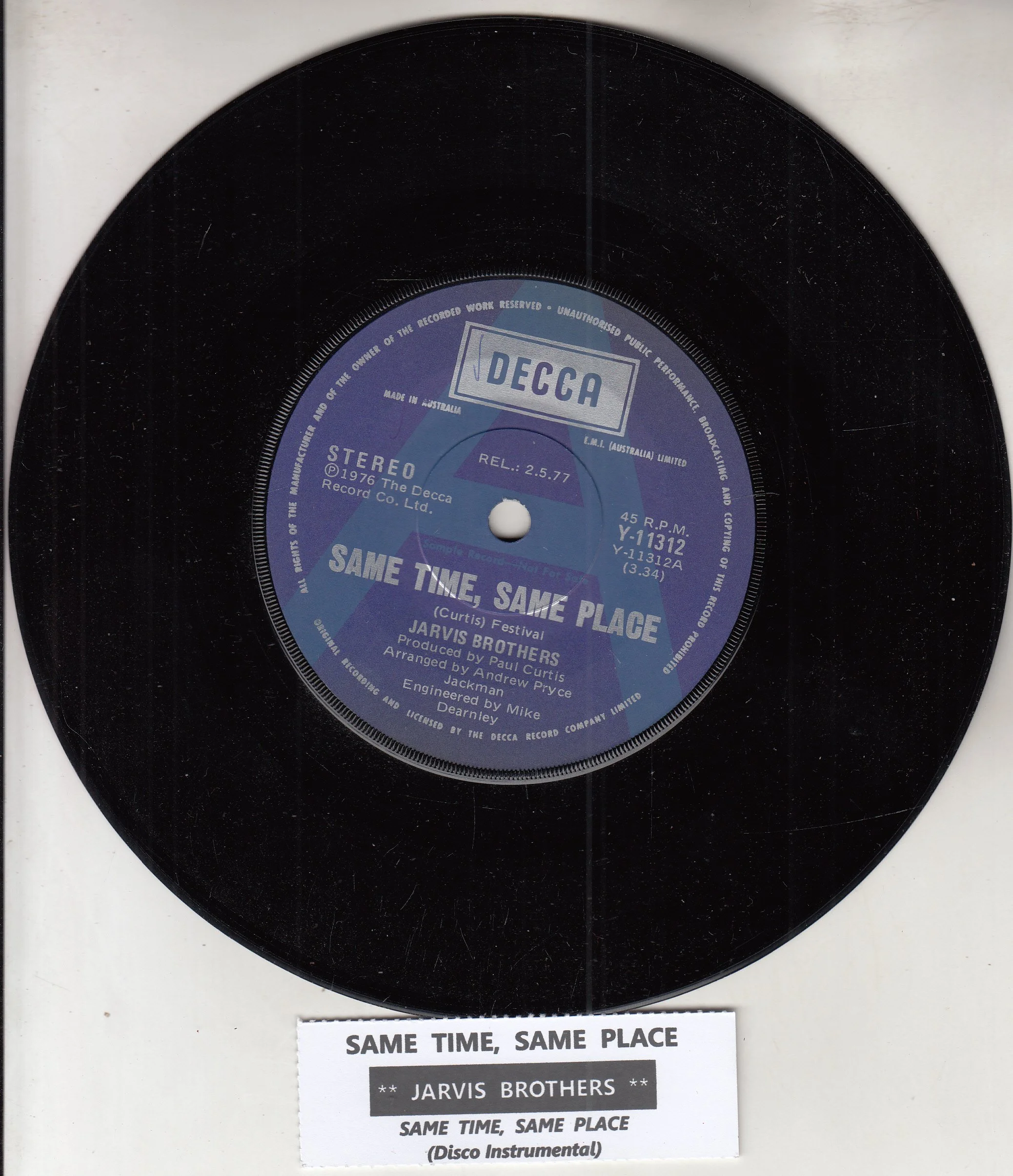 JARVIS BROTHERS - Same time, same place (PROMO)