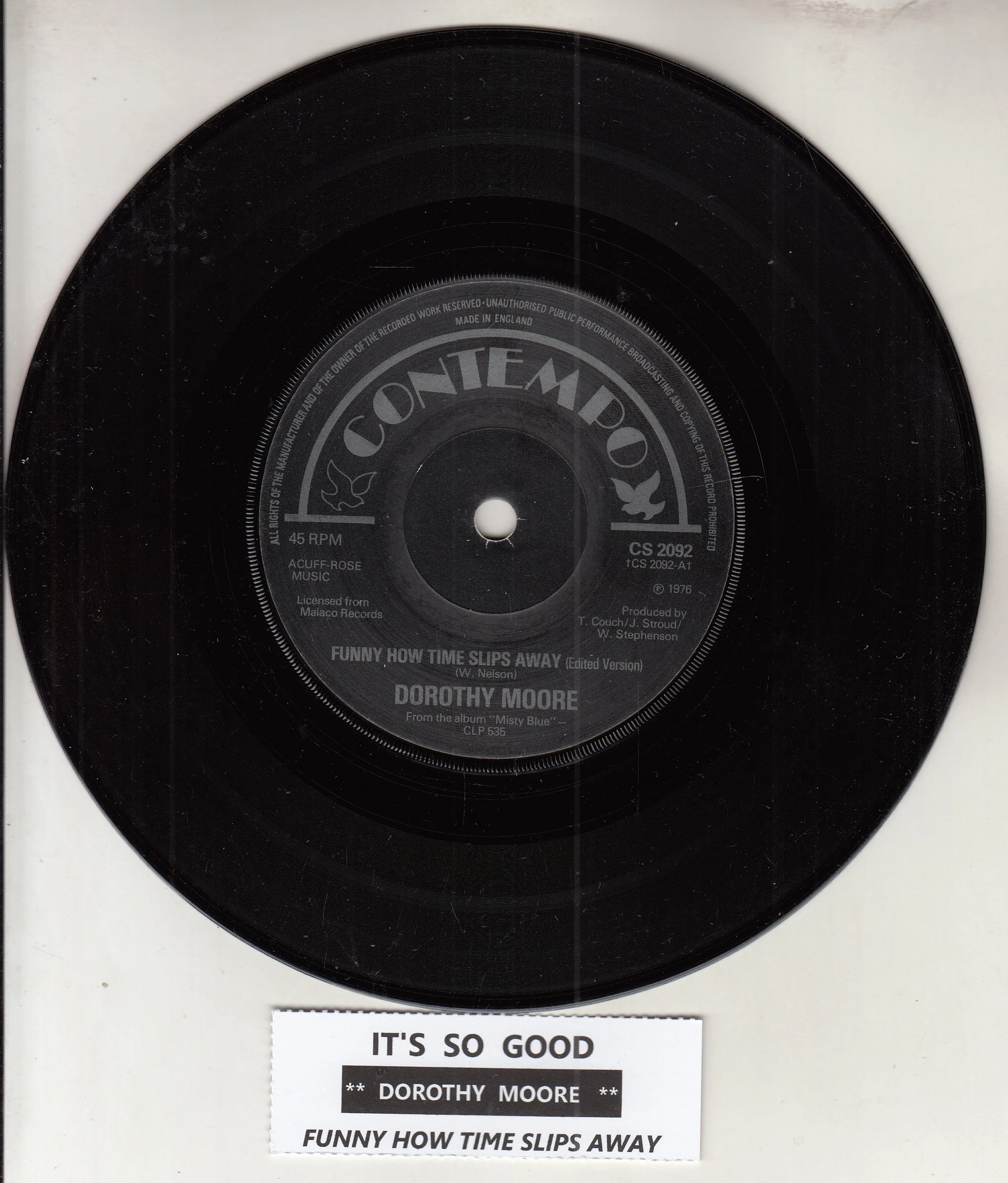 DOROTHY MOORE - Funny how time slips away