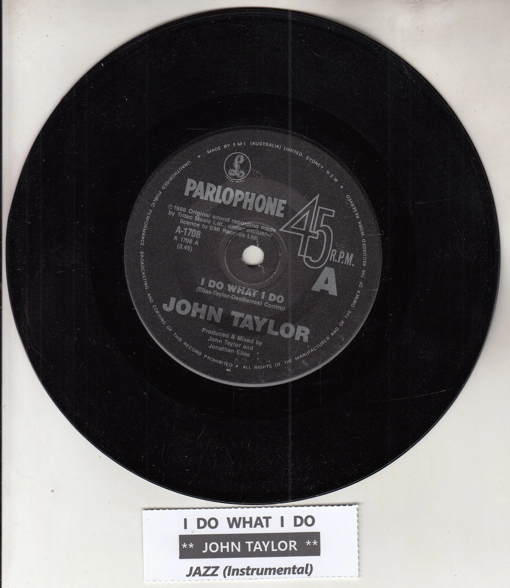 JOHN TAYLOR - I do what I do