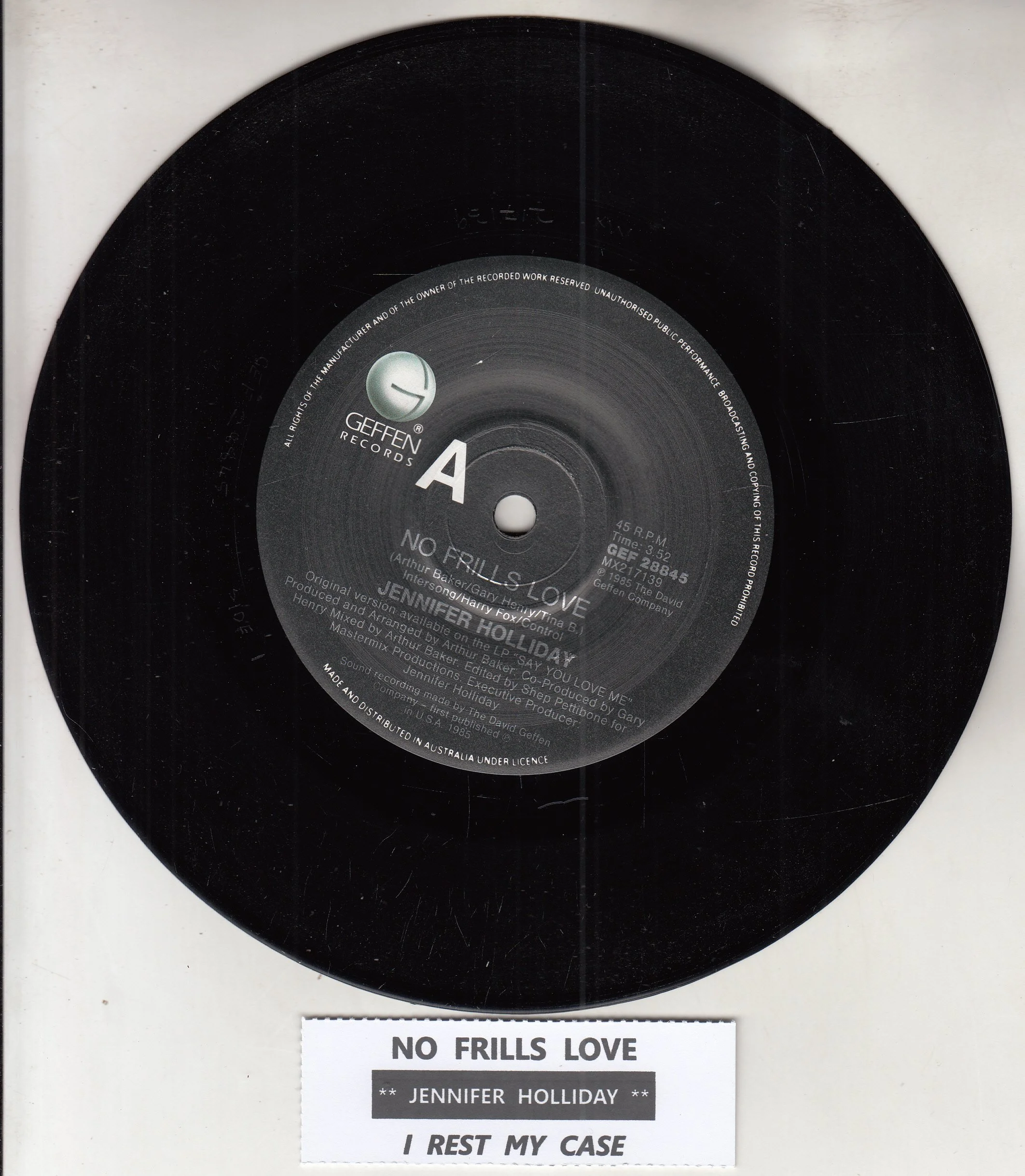 JENNIFER HOLLIDAY - No frills love