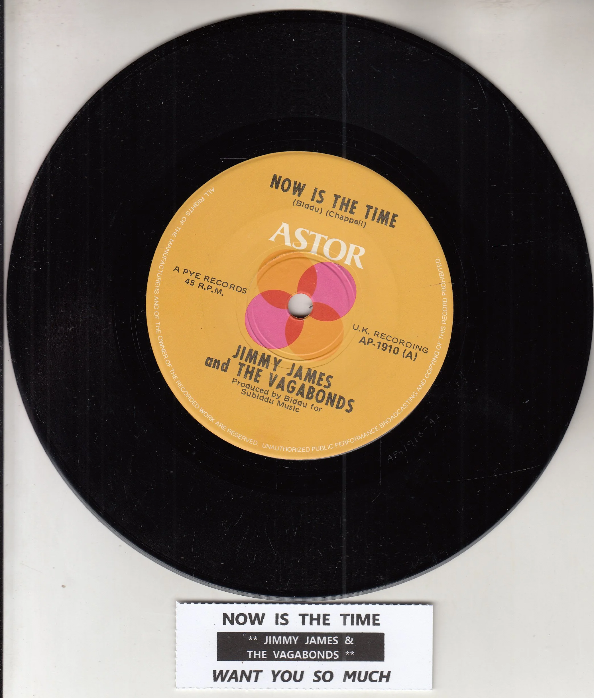 JIMMY JAMES & THE VAGABONDS - Now is the time