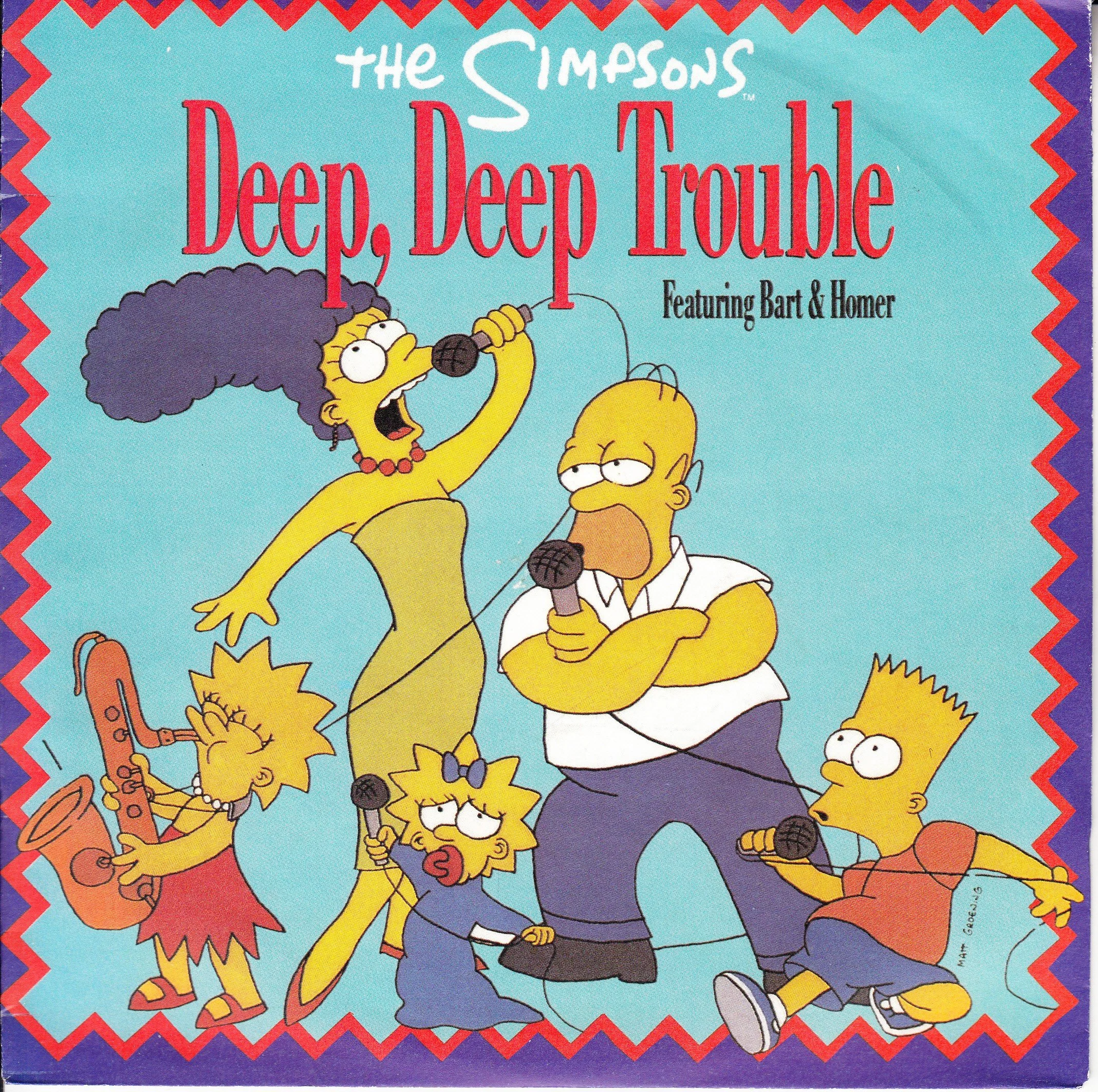 THE SIMPSONS - Deep, Deep Trouble (PICTURE SLEEVE)