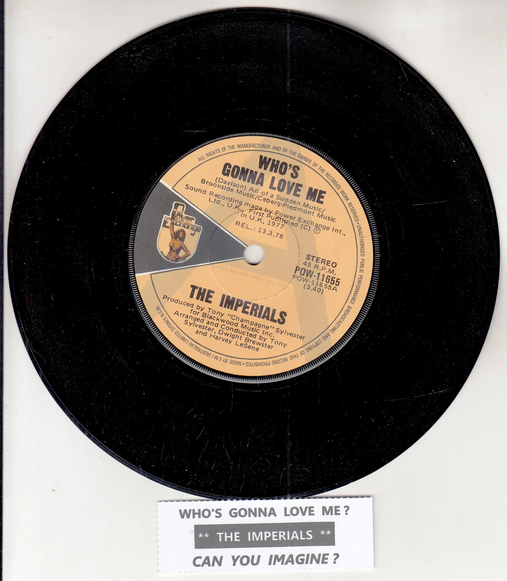 THE IMPERIALS Who's gonna love me.jpg