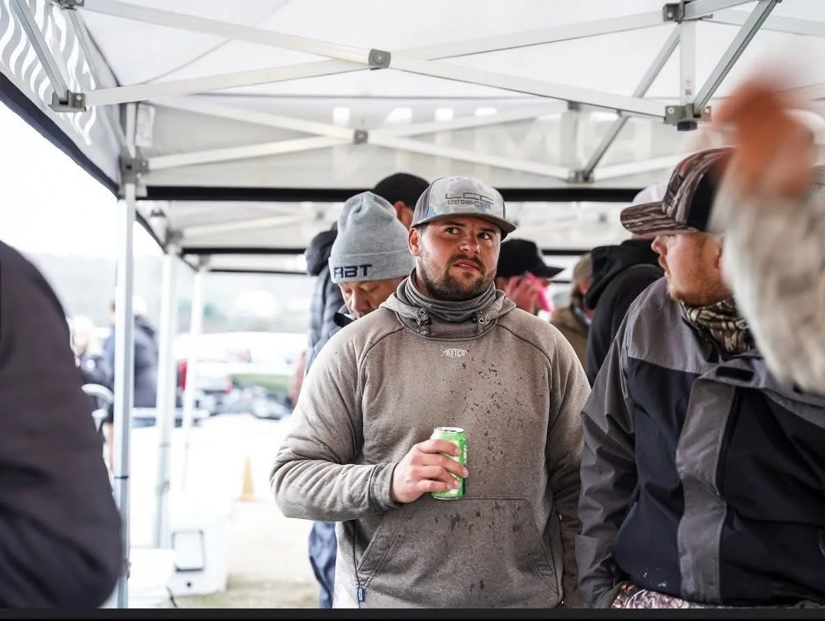 BWCJ angler Austin Swindle in the weigh-in line at the ABT 100 on Smith Lake 1/17/2026.