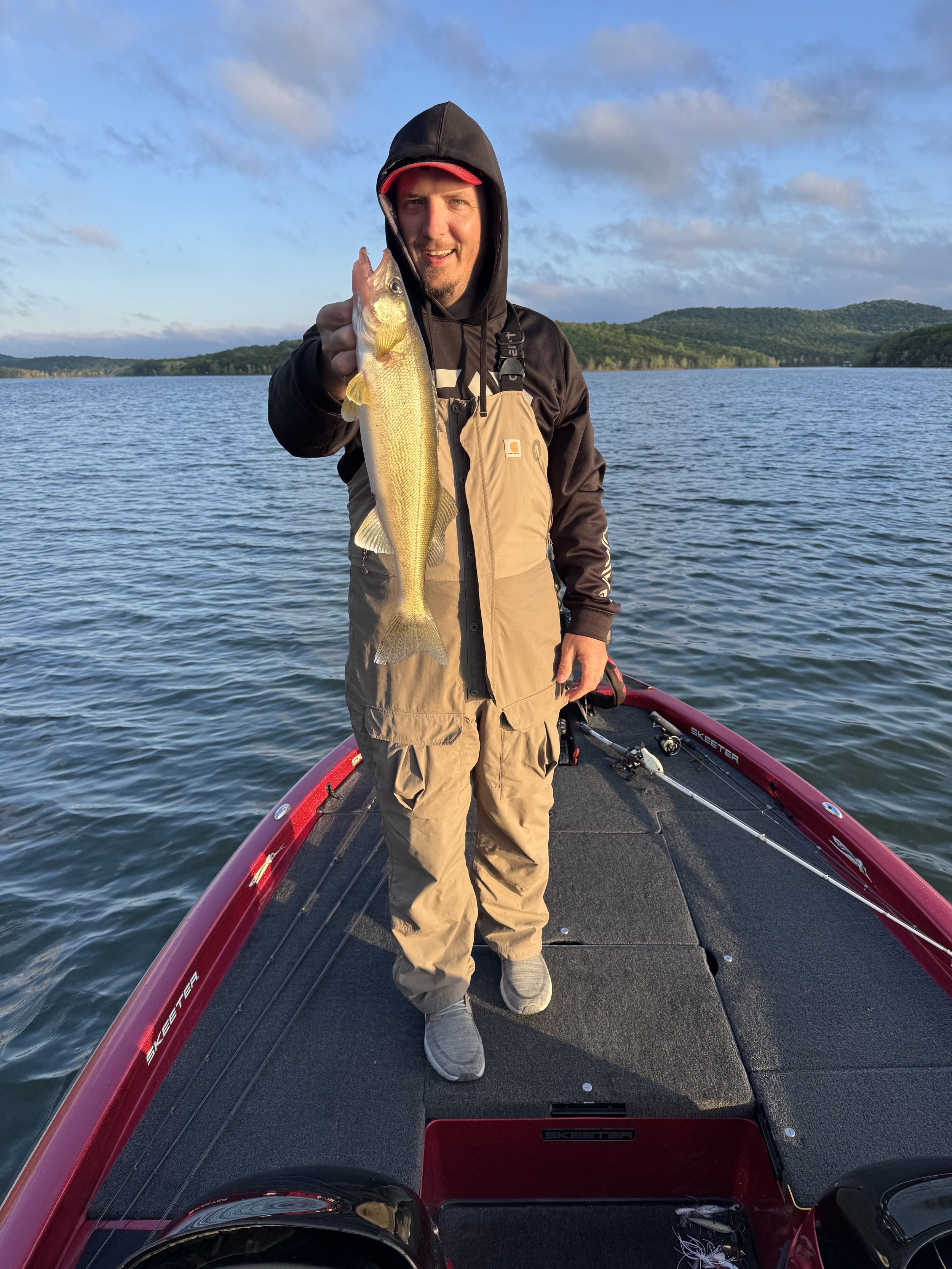 BWCJ angler Michael Hilliard showing off a walleye he caught on one of my jigs.
