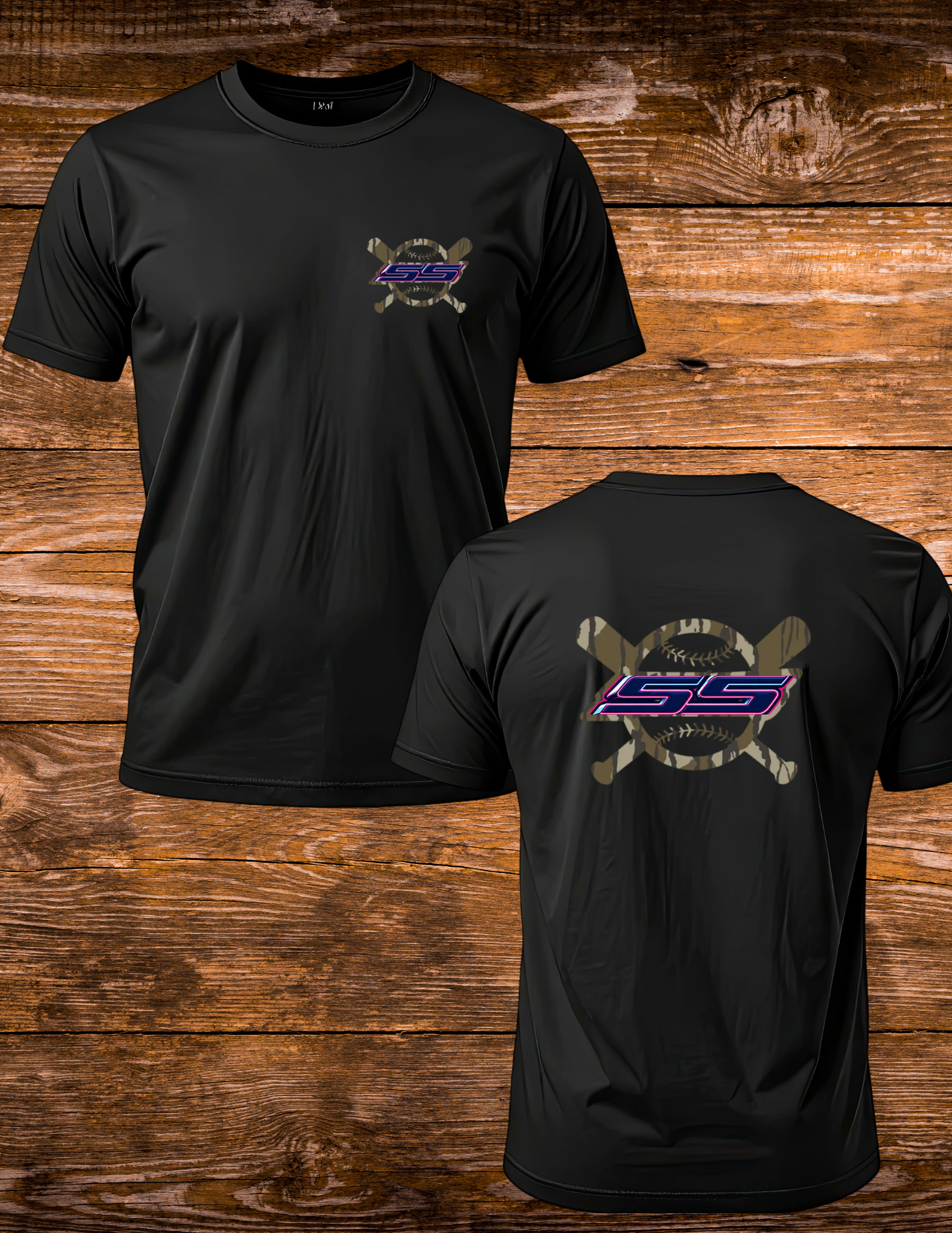 Sassy Sluggers Camo print T-shirt YOUTH
