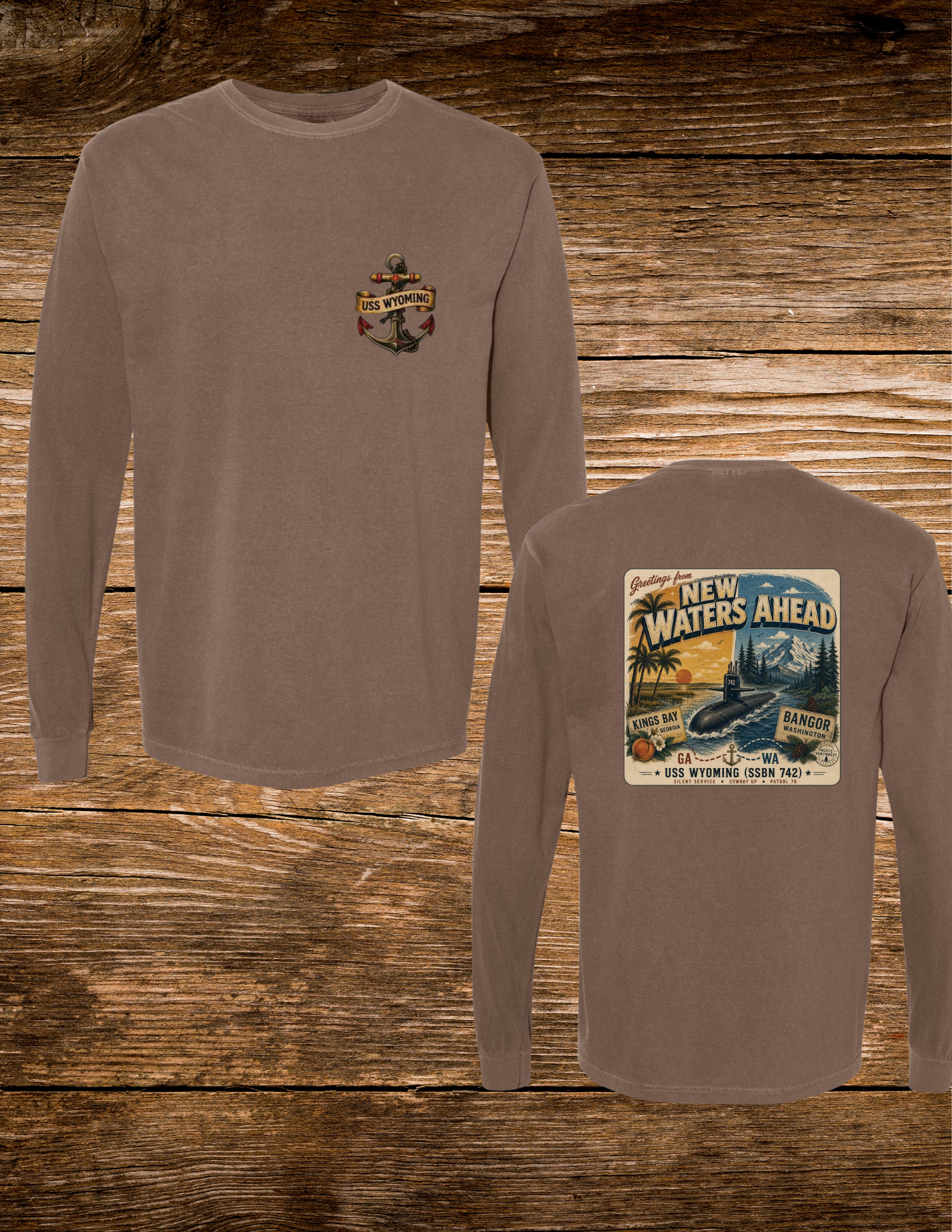 USS Wyoming ADULT Long sleeve