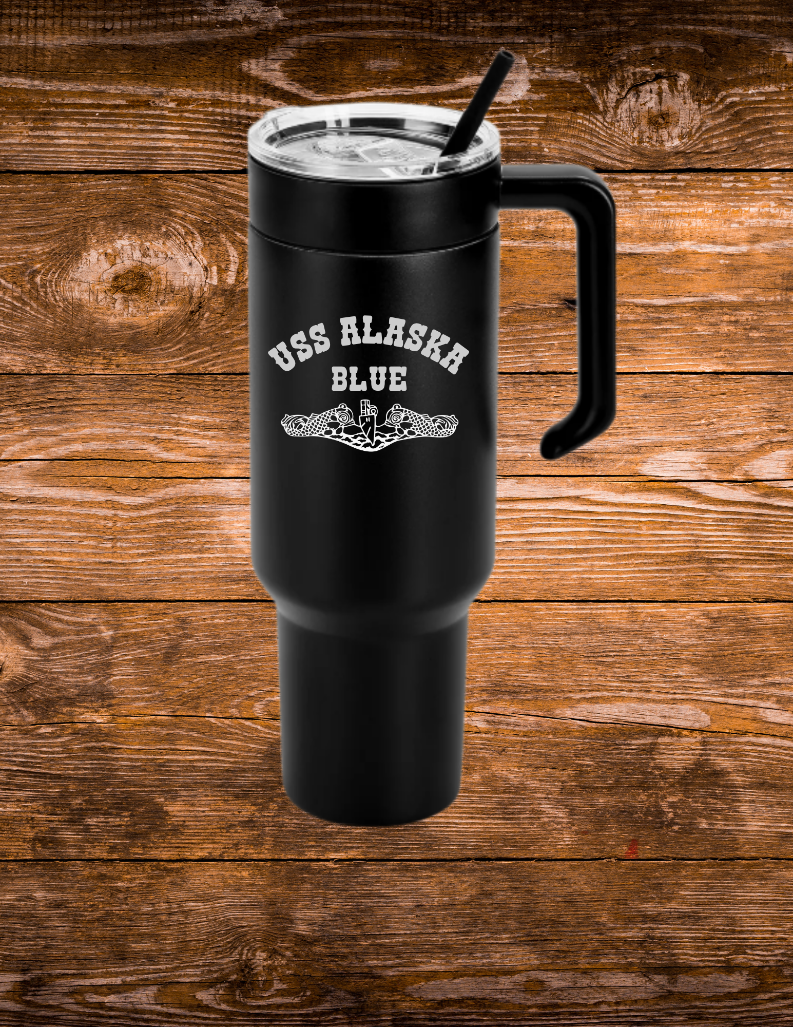 Engraved 40 oz tumbler with handle