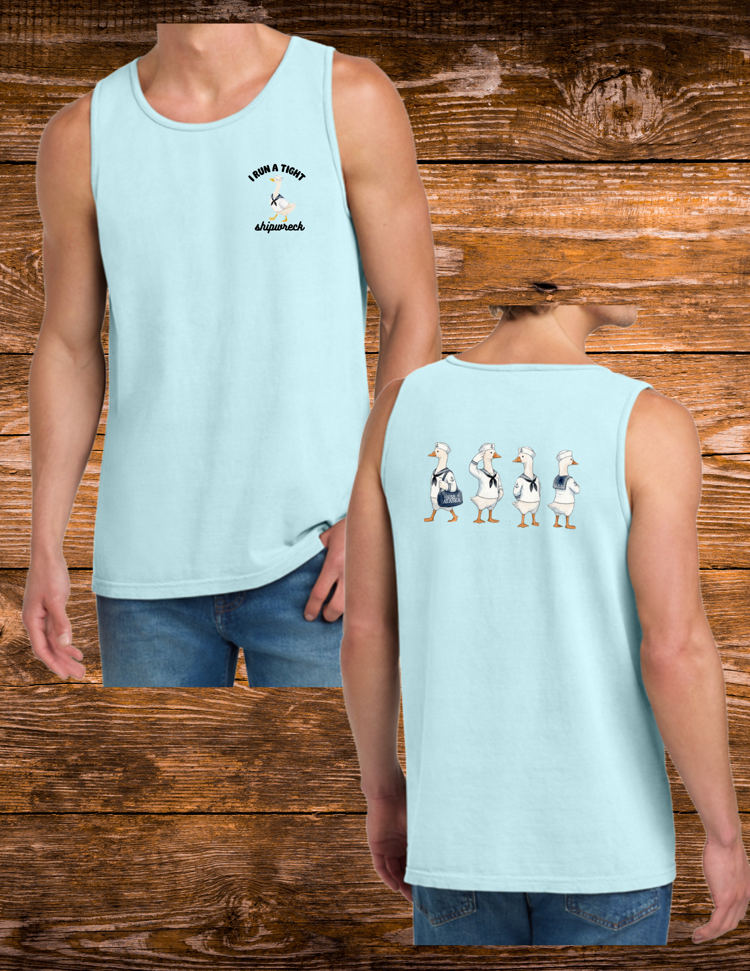 USS Alaska Sailor Goose T-shirt and Tanktop- Adult