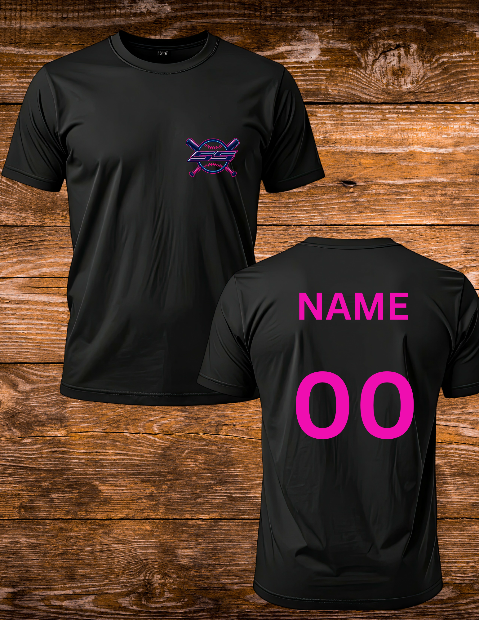 Sassy Sluggers name and number T-shirt YOUTH
