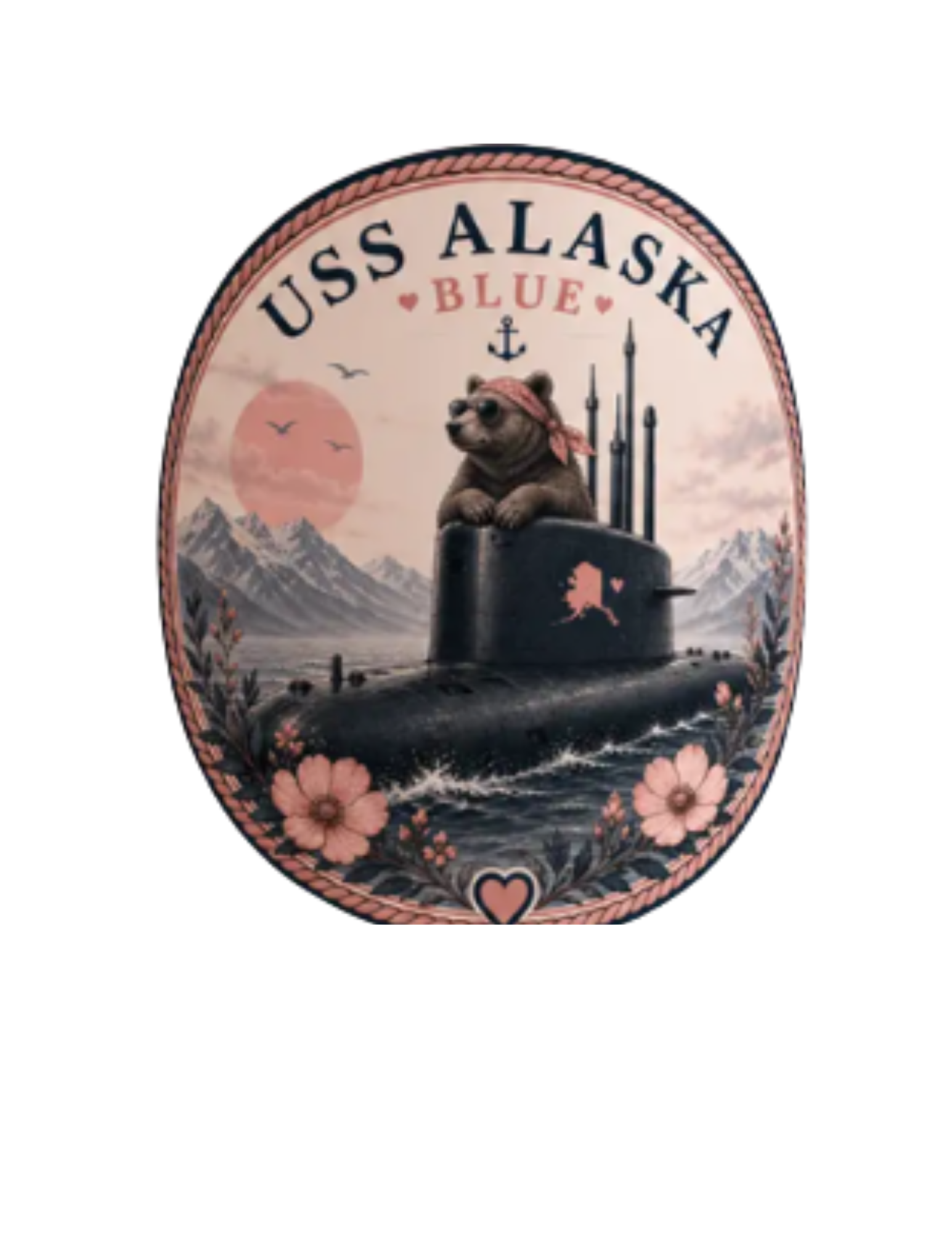 USS ALASKA BLUE sticker