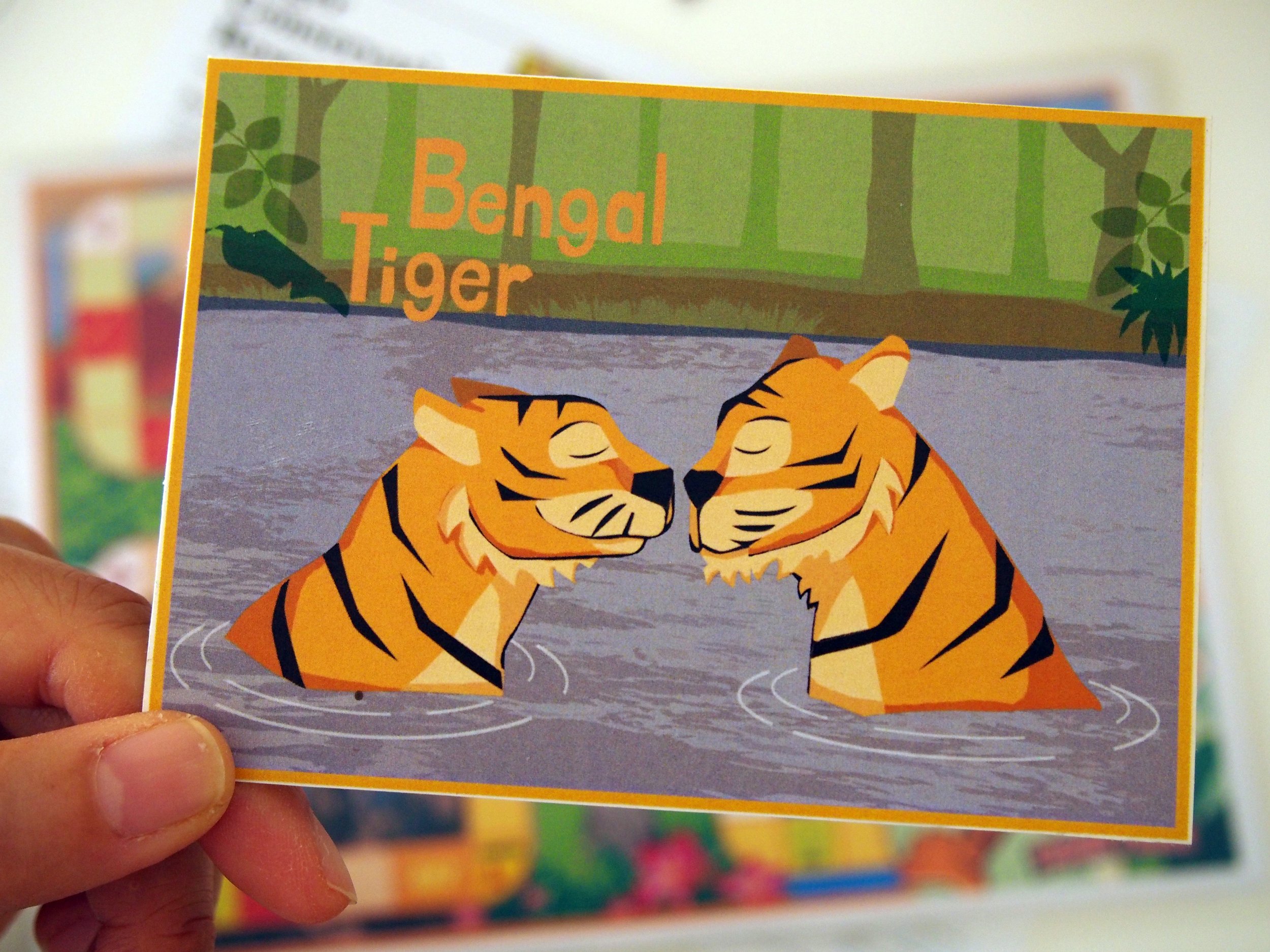 Surrealist vector illustration of Bengal tigers by Naoki Studios, designed for wildlife conservation and educational storytelling.
