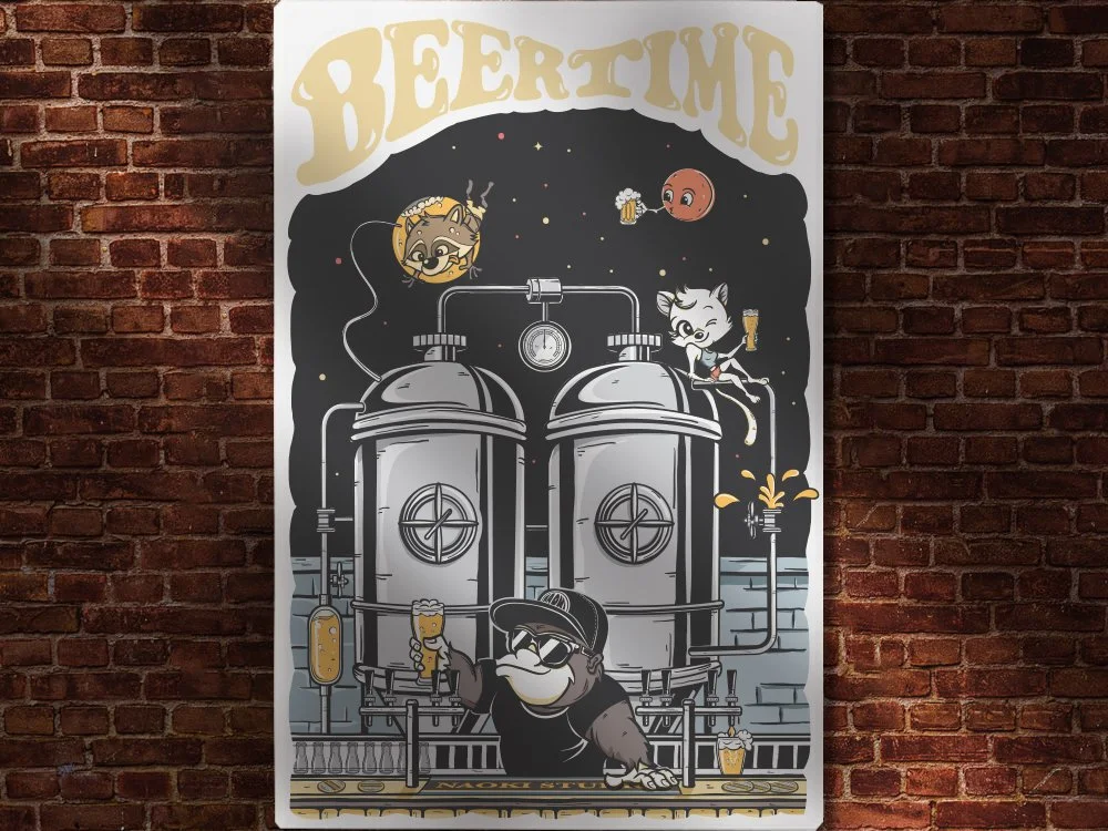 Beer time - vector art- NAOKI STUDIOS