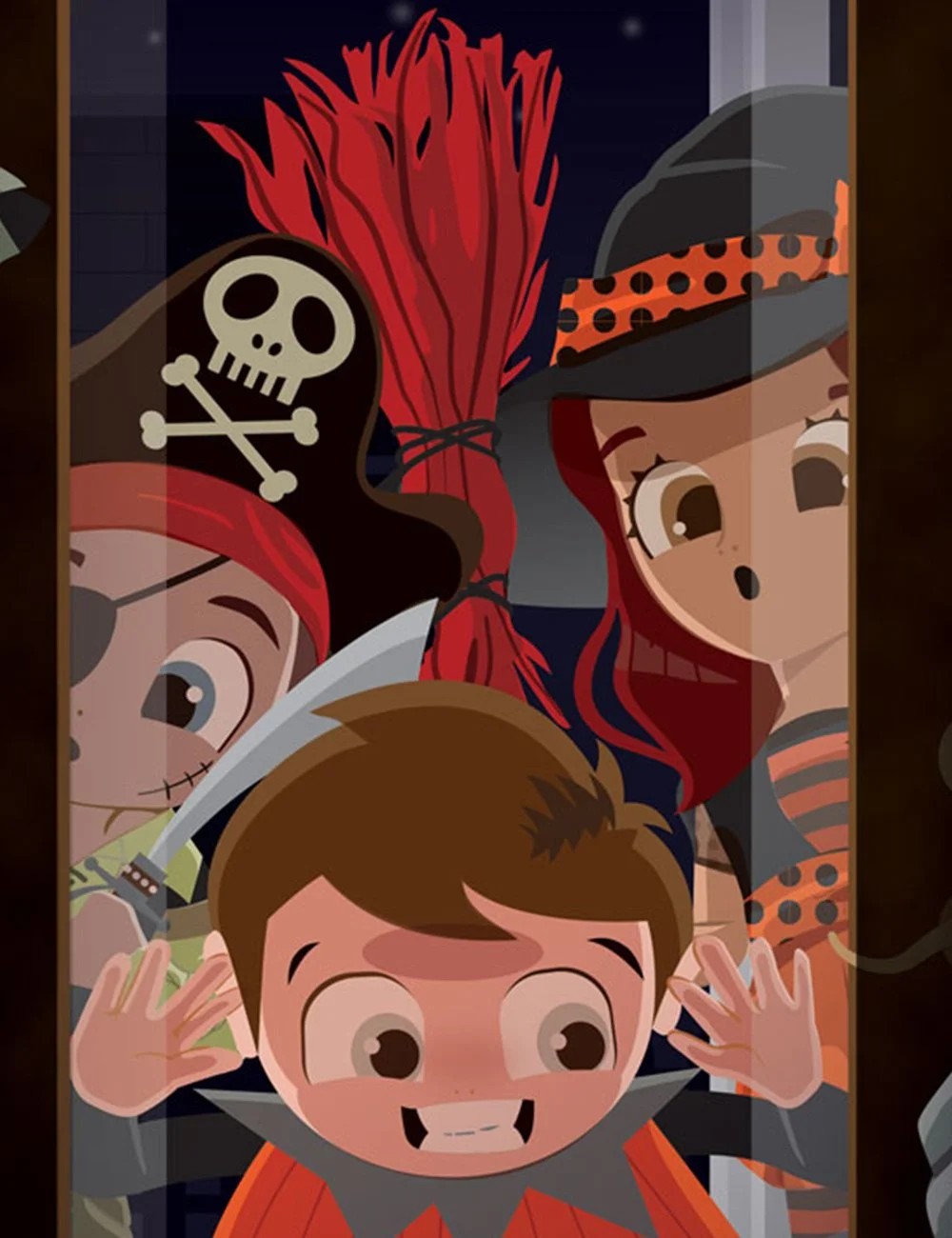 Surrealist vector artwork for education and storytelling, featuring personified characters by Naoki.