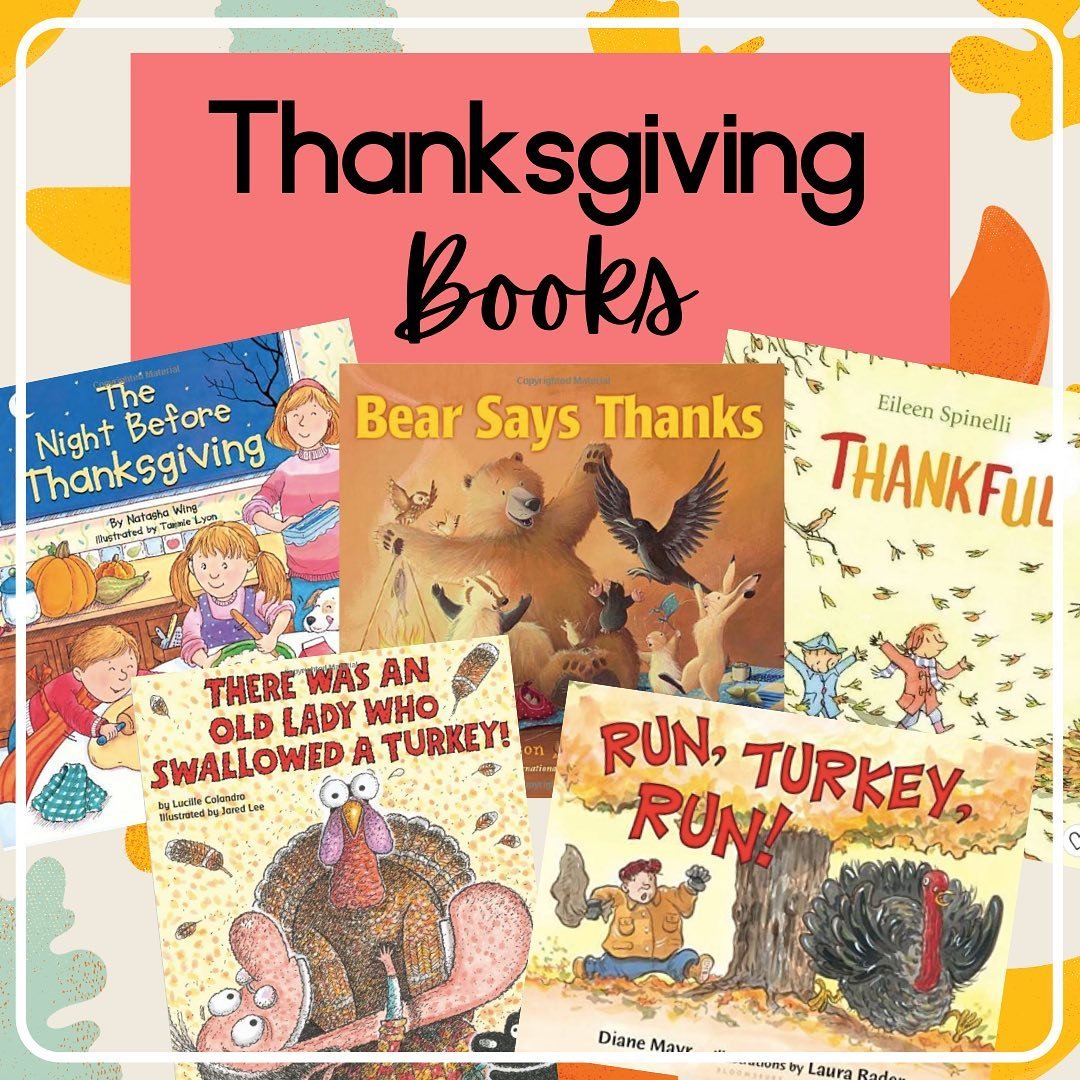 Just a few of my favorite Thanksgiving books! What books are you reading to prepare your little turkeys for Thanksgiving?! Share below!