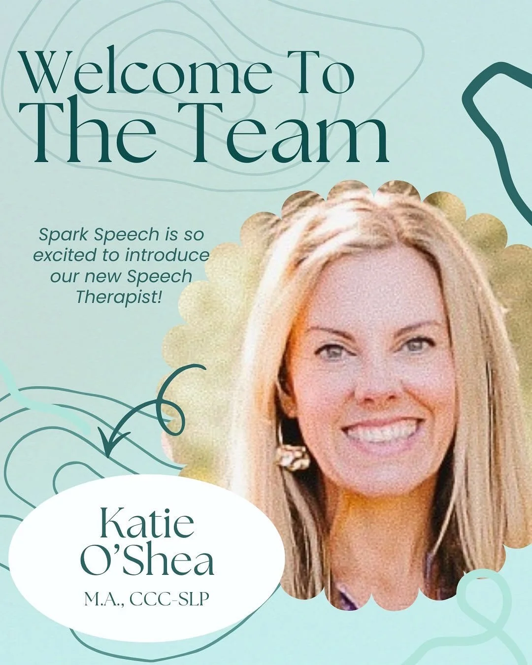 ✨Welcome to Spark Speech, @katiesulloshea✨

We are delighted to have Katie&rsquo;s fun personality and expertise on our team! We know your kids will love her as much as we do!