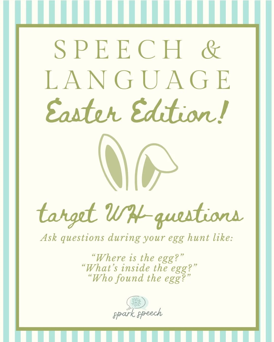 Just hopping by with a few speech and language activities to try with your little bunnies this weekend! 🐰🐣💐