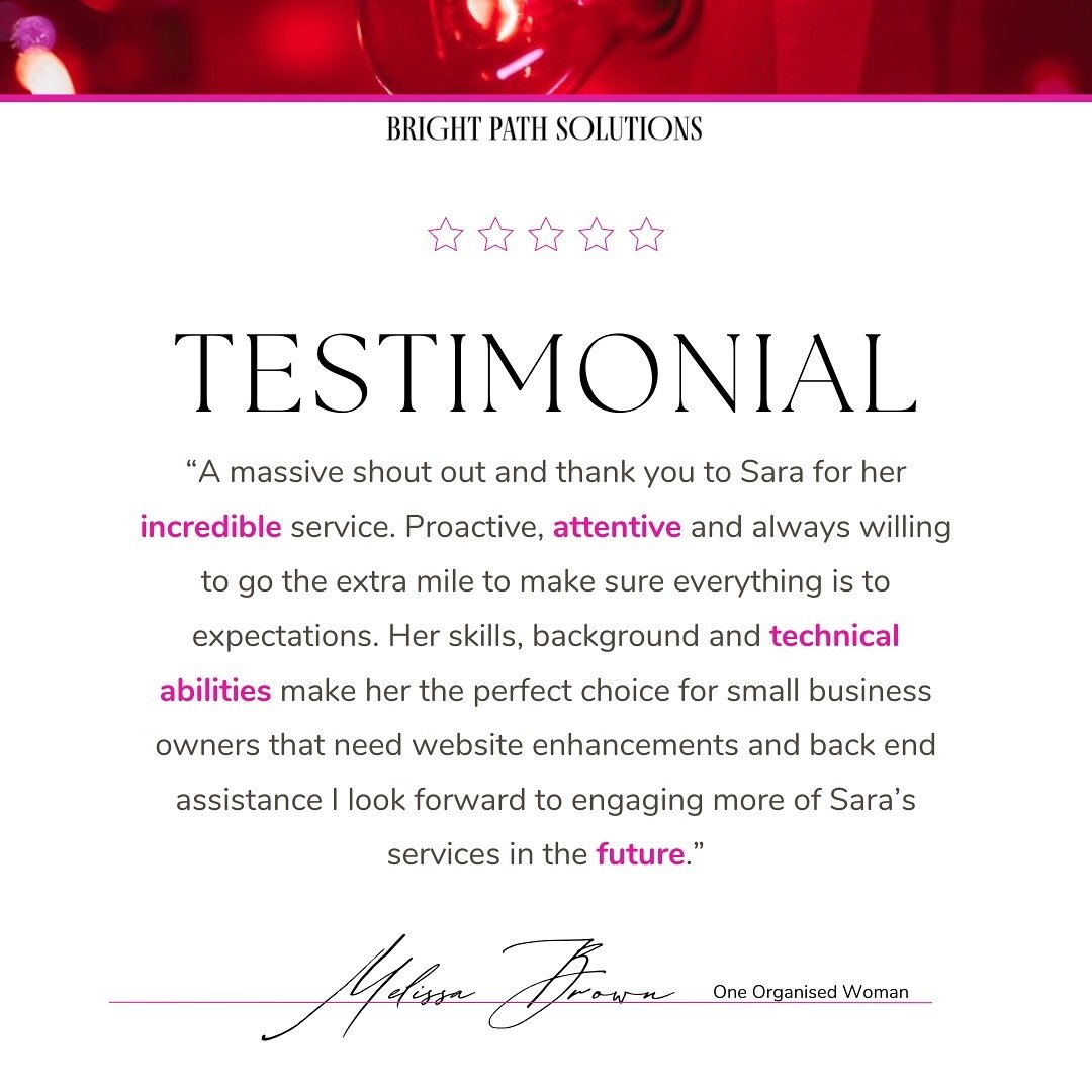 ✨ When your clients are happy, you know you&rsquo;re on the right path! Just got some love from a wonderful client who reminded me why I do what I do at Bright Path Solutions🌟 But don&rsquo;t just take our word for it&mdash;see what they have to say