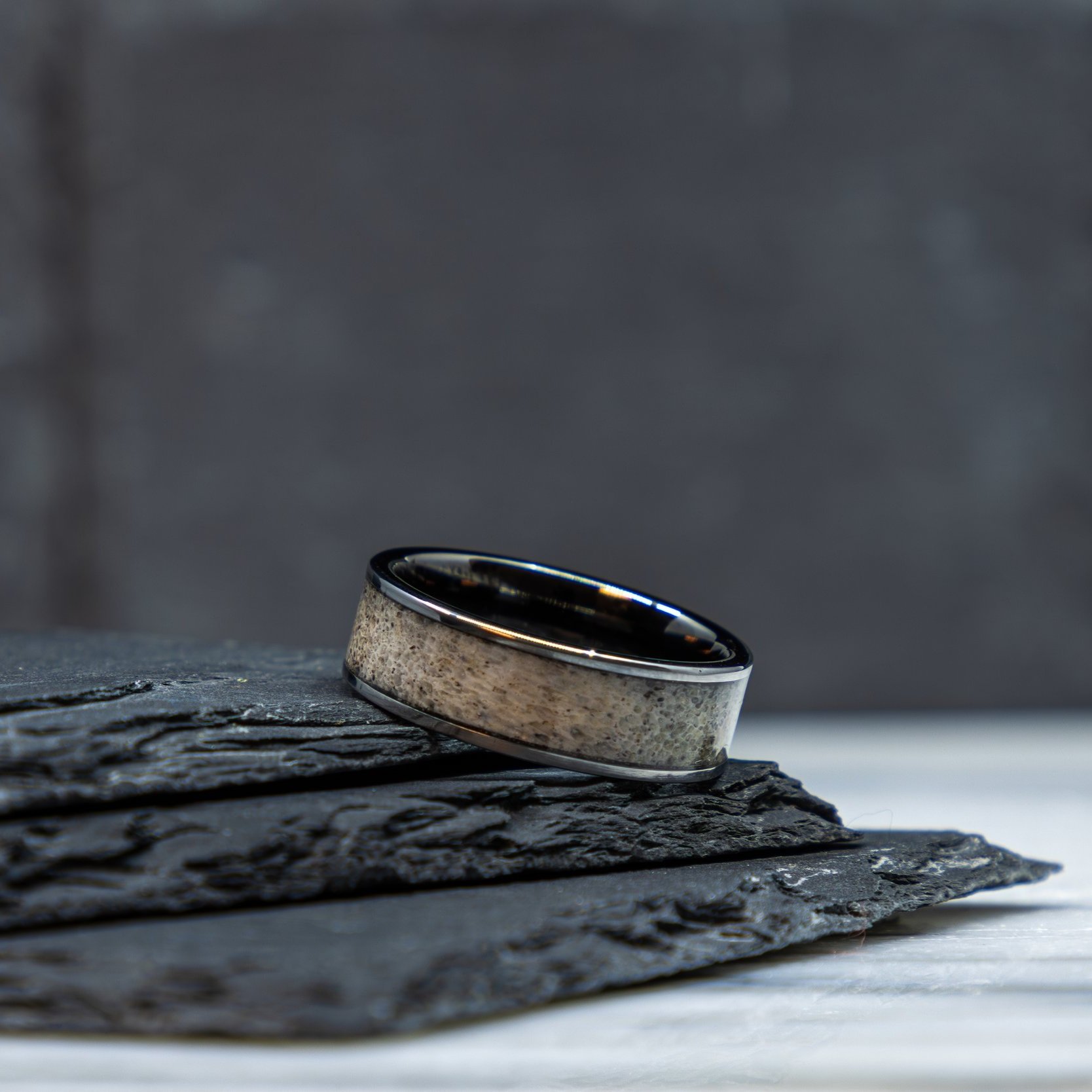 Custom rings Men's jewelry Handcrafted Unique design Personalized Native American Eco-friendly Wooden rings Antler rings Wedding Rings