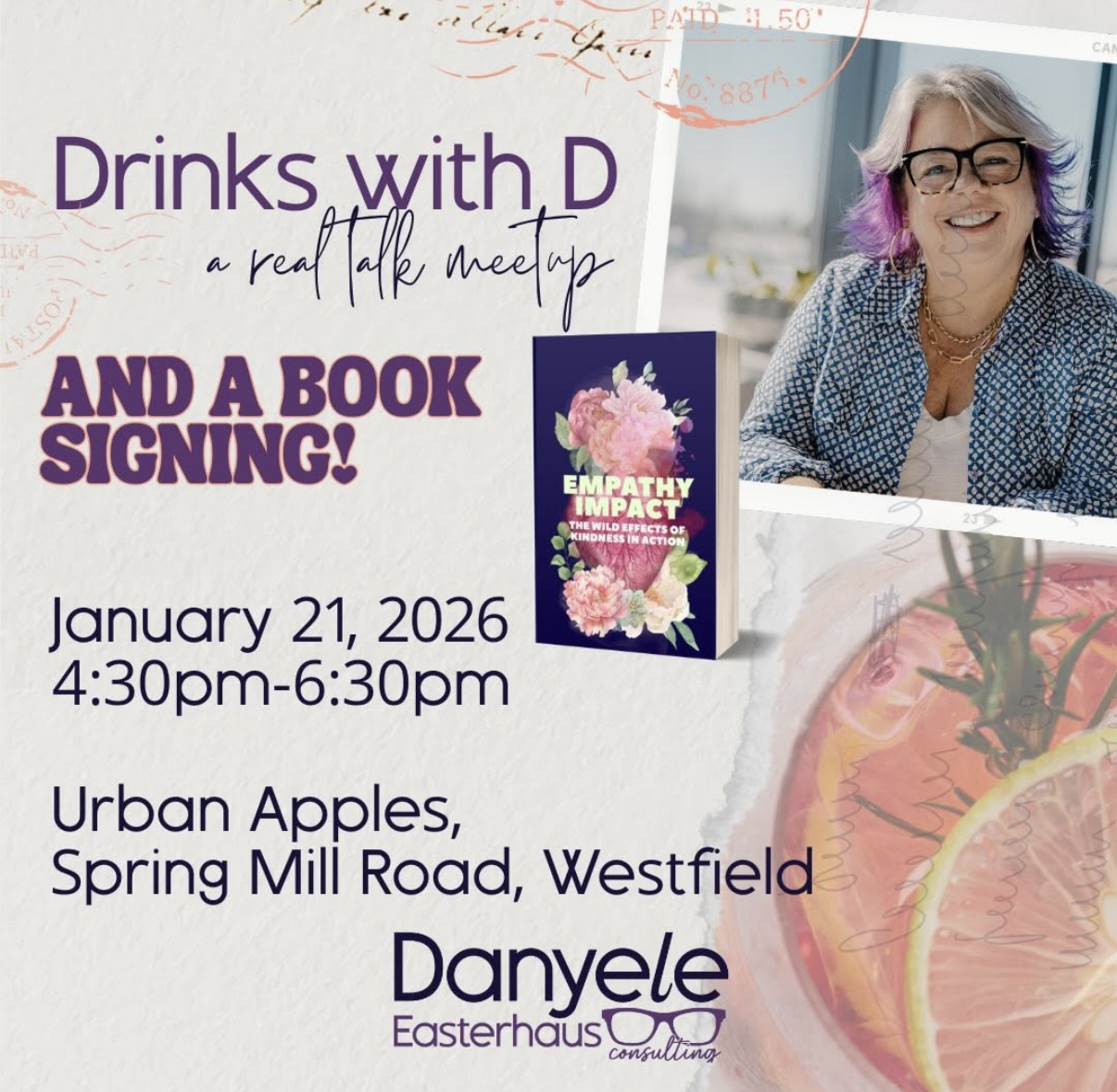 Drinks with D - BOOK SIGNING!