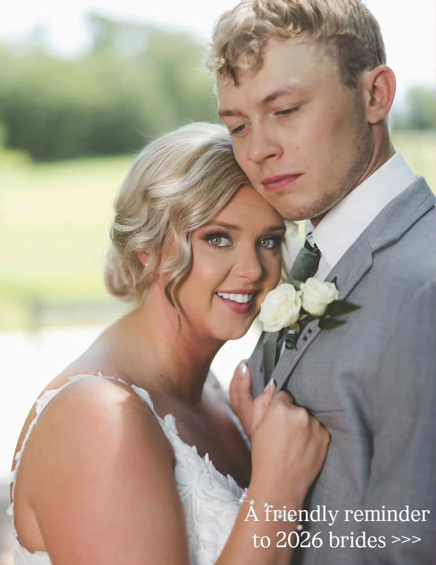 If you haven't booked your hair and makeup artists yet, NOW is the time!!

I know it might still seem so far away.

&bull;But&bull;

The holidays are engagement season, which means your vendors are about to get flooded with inquiries for 2026 and 202