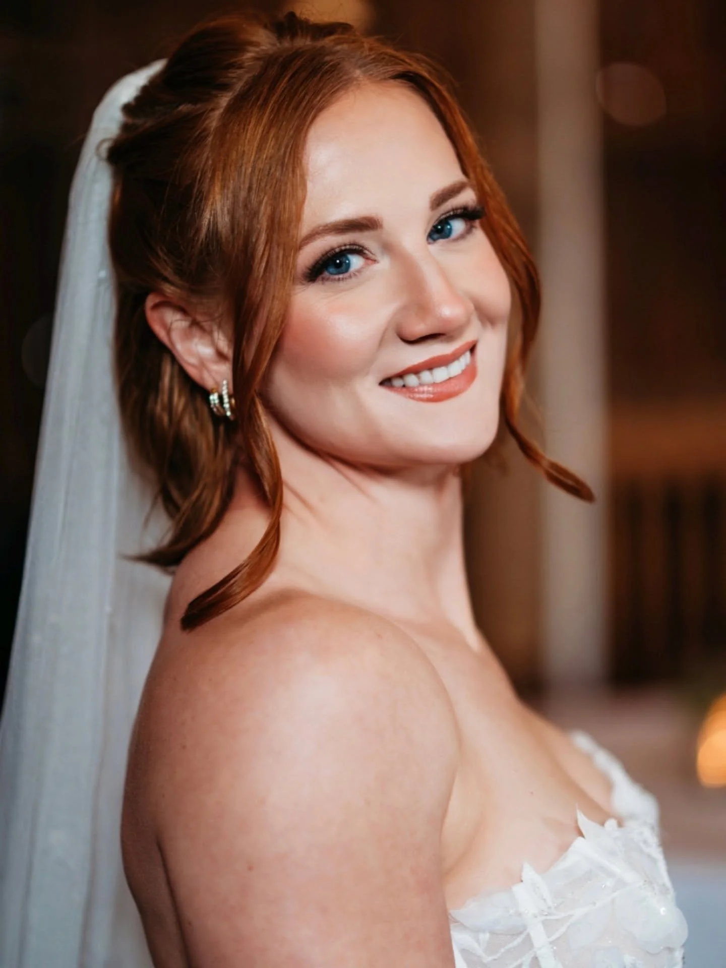 Something that I really wanted to enhance with Brooke's look for our styled shoot was her red hair and fair skin! The colors that are "natural" to her are not necessarily "neutral" tones-- oranges, reds, warm pinks. But I really t