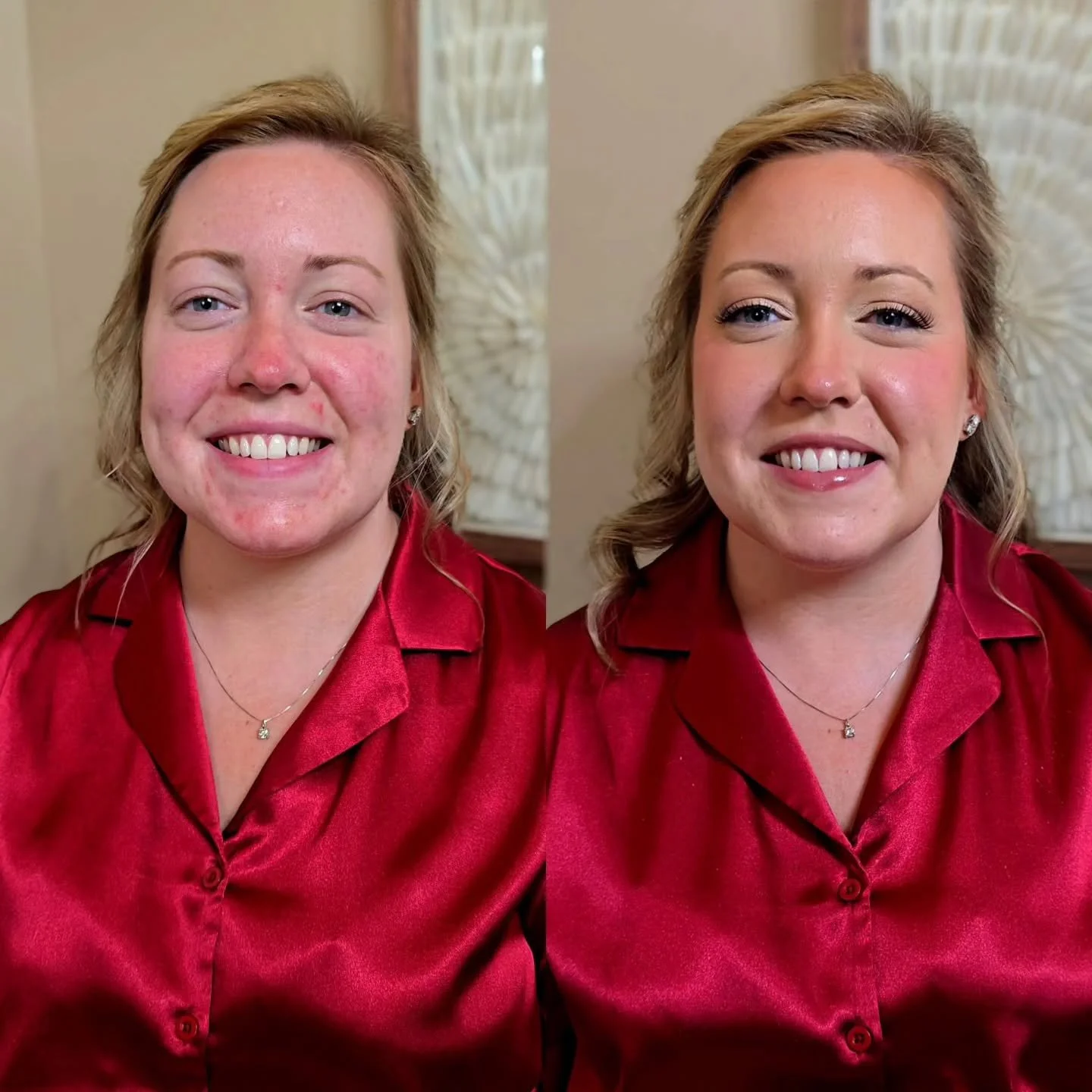 Can we do a medium coverage, natural-skin finish, and still cover my acne?

Absolutely we can 🤍

Bridesmaid: @ohohohoohriley
Bride: @cmmammel 

Minnesota Bride | Minnesota Wedding | Bridesmaid Makeup | 2026 Bridal Inspo | 2027 Bride