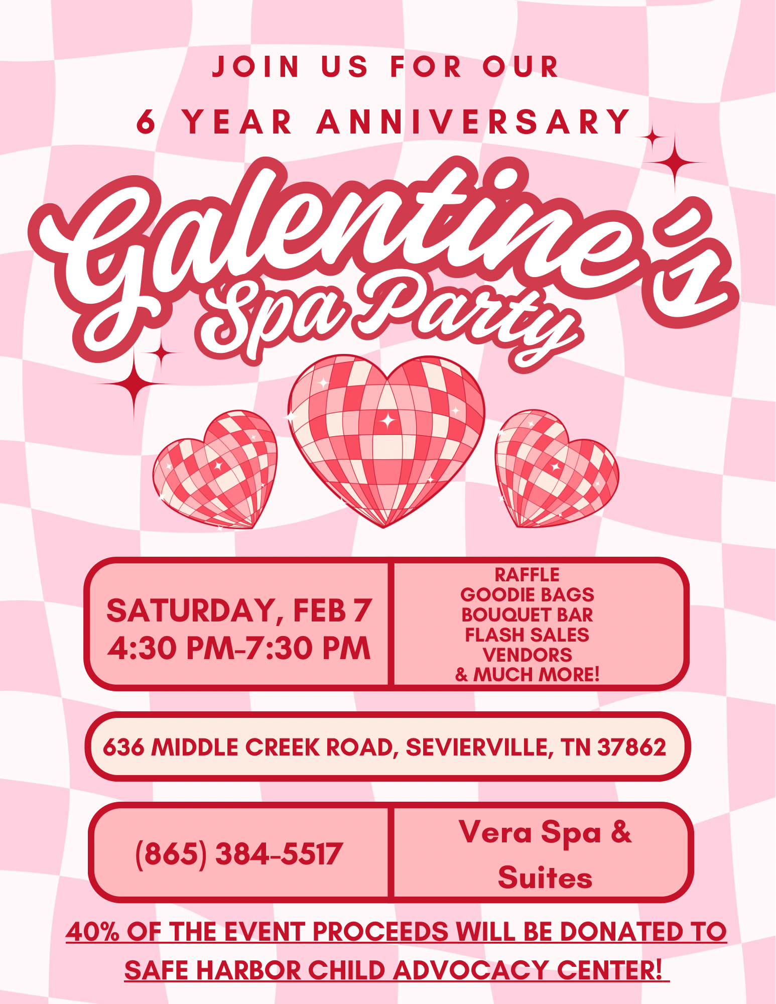 6 Year Anniversary Galentine's Spa Party