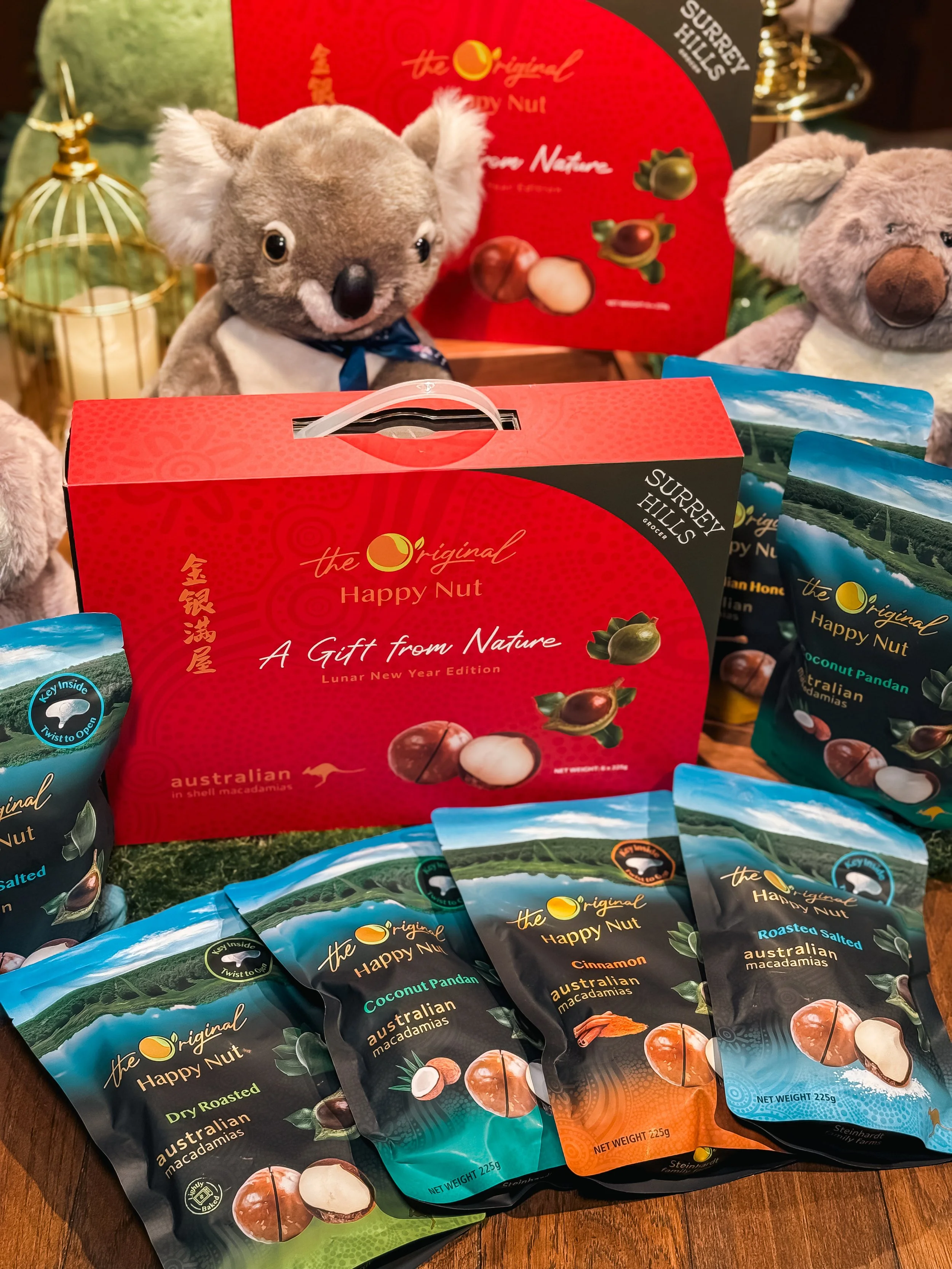 Happy Nut Australian Macadamia Gift Set (6 Packs)