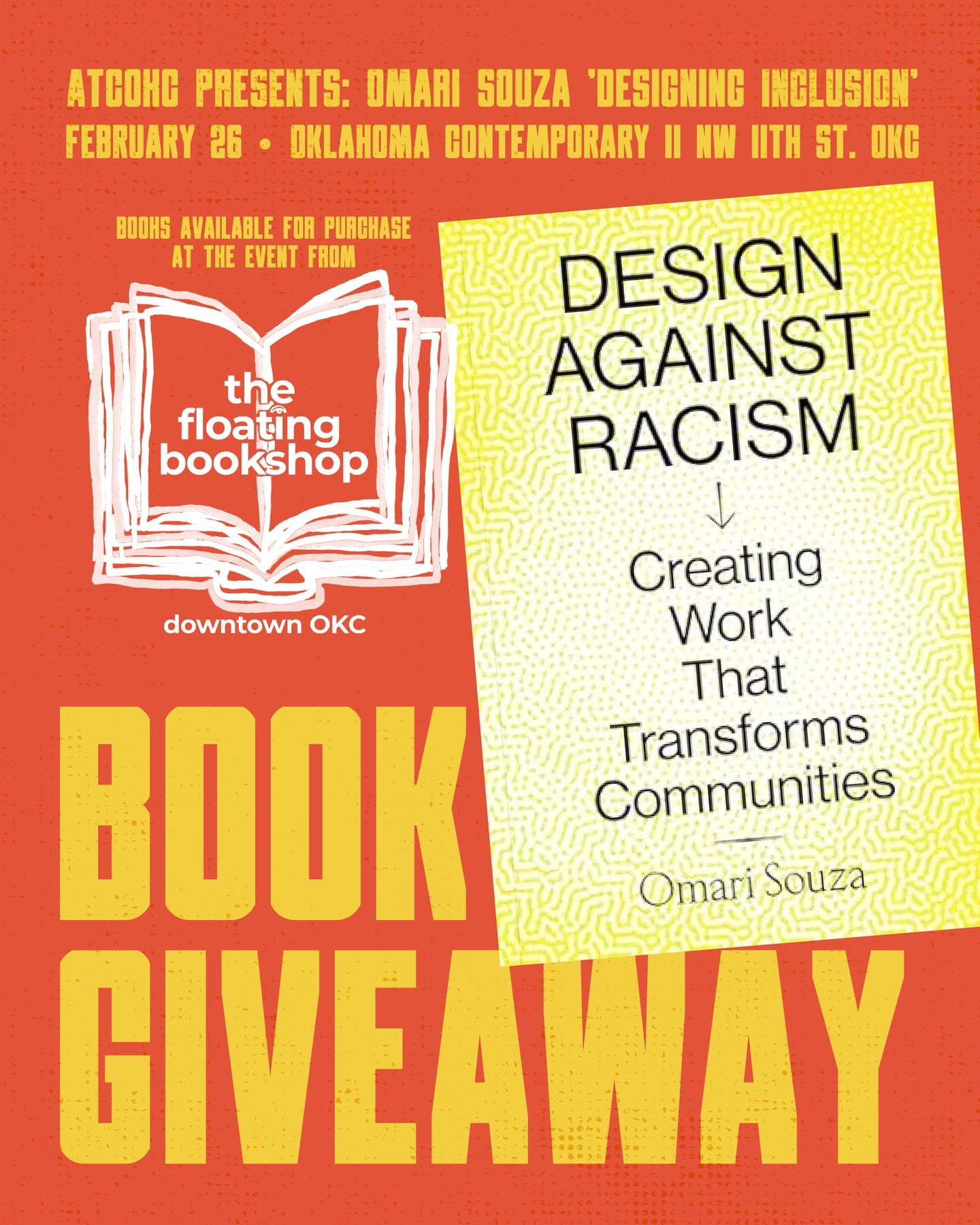 🎉 GIVEAWAY TIME 🎉
We&rsquo;re giving away a signed copy of Design Against Racism at our upcoming event with Omari Souza &mdash; and entering is easy 👇

How to enter:
1️⃣ Like this post + share it to your story tagging @allthosecreative.okc 
2️⃣ Fo