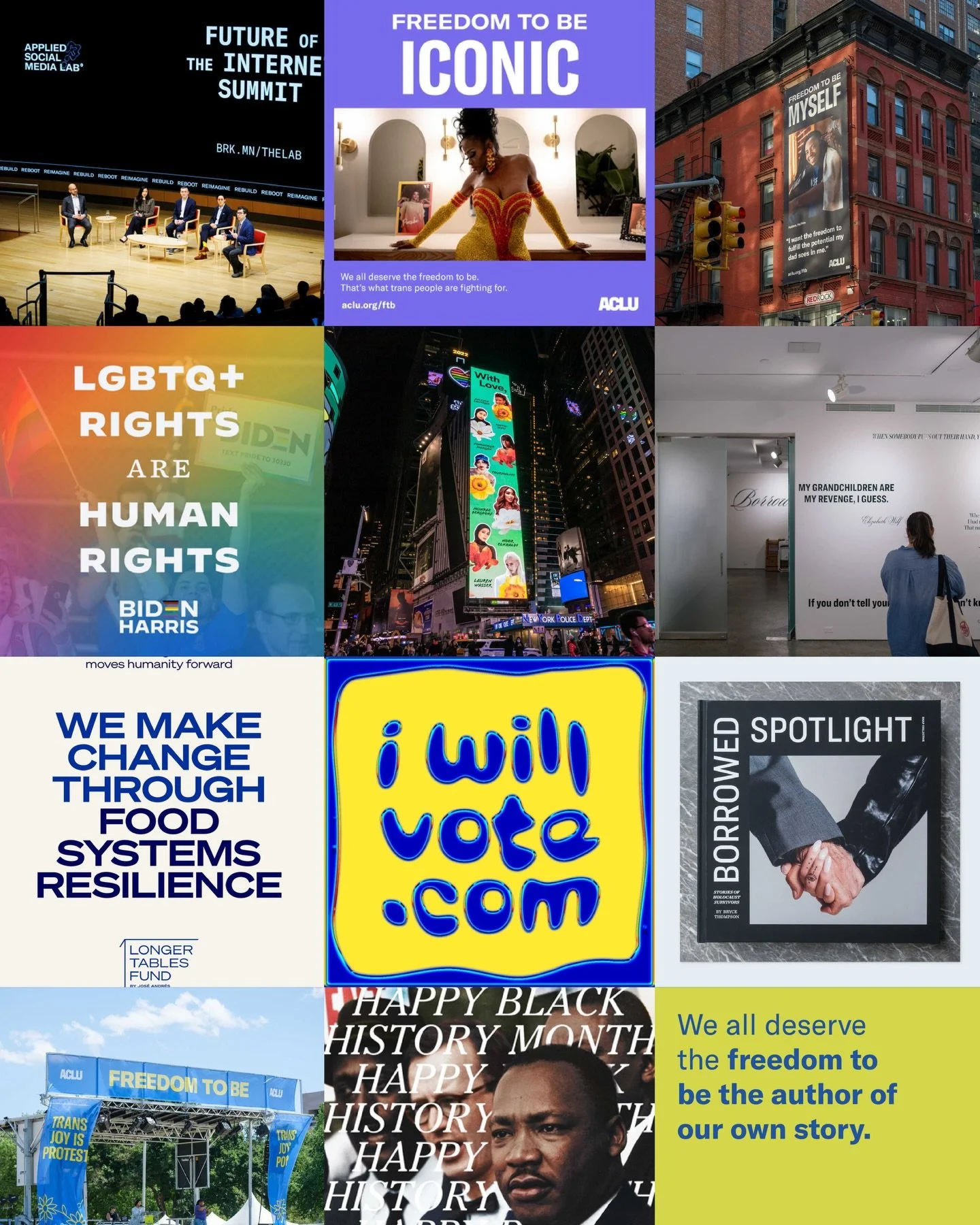 The kind of work designed with intention and authenticity in mind. 

Robyn Kanner&rsquo;s portfolio spans presidential campaigns, global brands, advocacy organizations, and cultural initiatives&mdash;Biden-Harris &rsquo;20, Spotify, the ACLU, the DNC