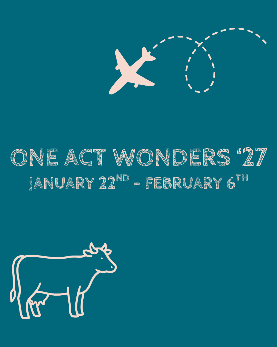 These one act plays are being presented for consideration to enter the American Association of Community Theatre's One Act Play Festival. Audience members will have the opportunity to vote for the play they believe should advance to the state competi