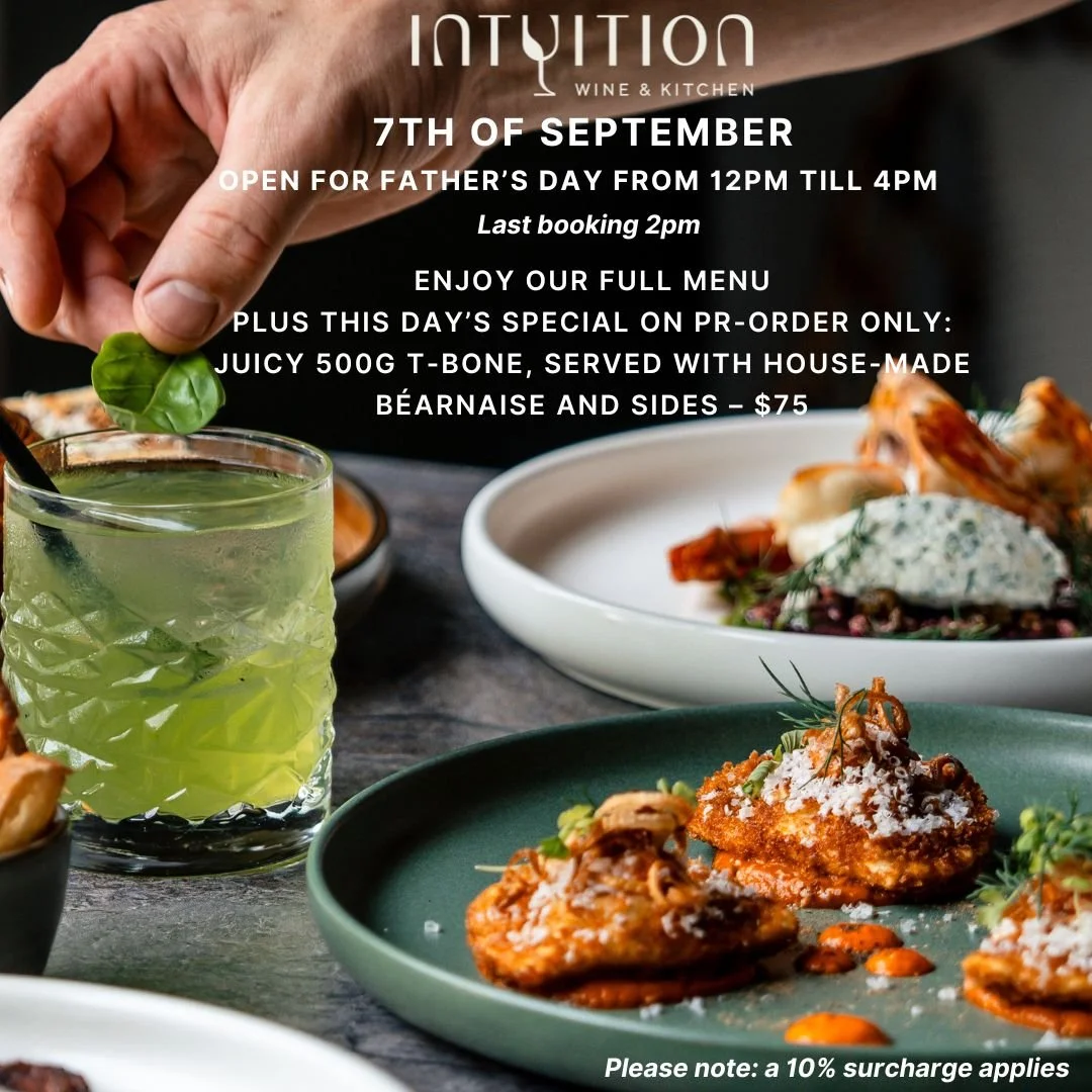 🥩🍺 Father&rsquo;s Day at Intuition &ndash; Sunday, September 7th

We&rsquo;re keeping it simple this year &mdash; our full &agrave; la carte menu will be available, plus one epic Father&rsquo;s Day special:
500g T-bone steak with house-made b&eacut