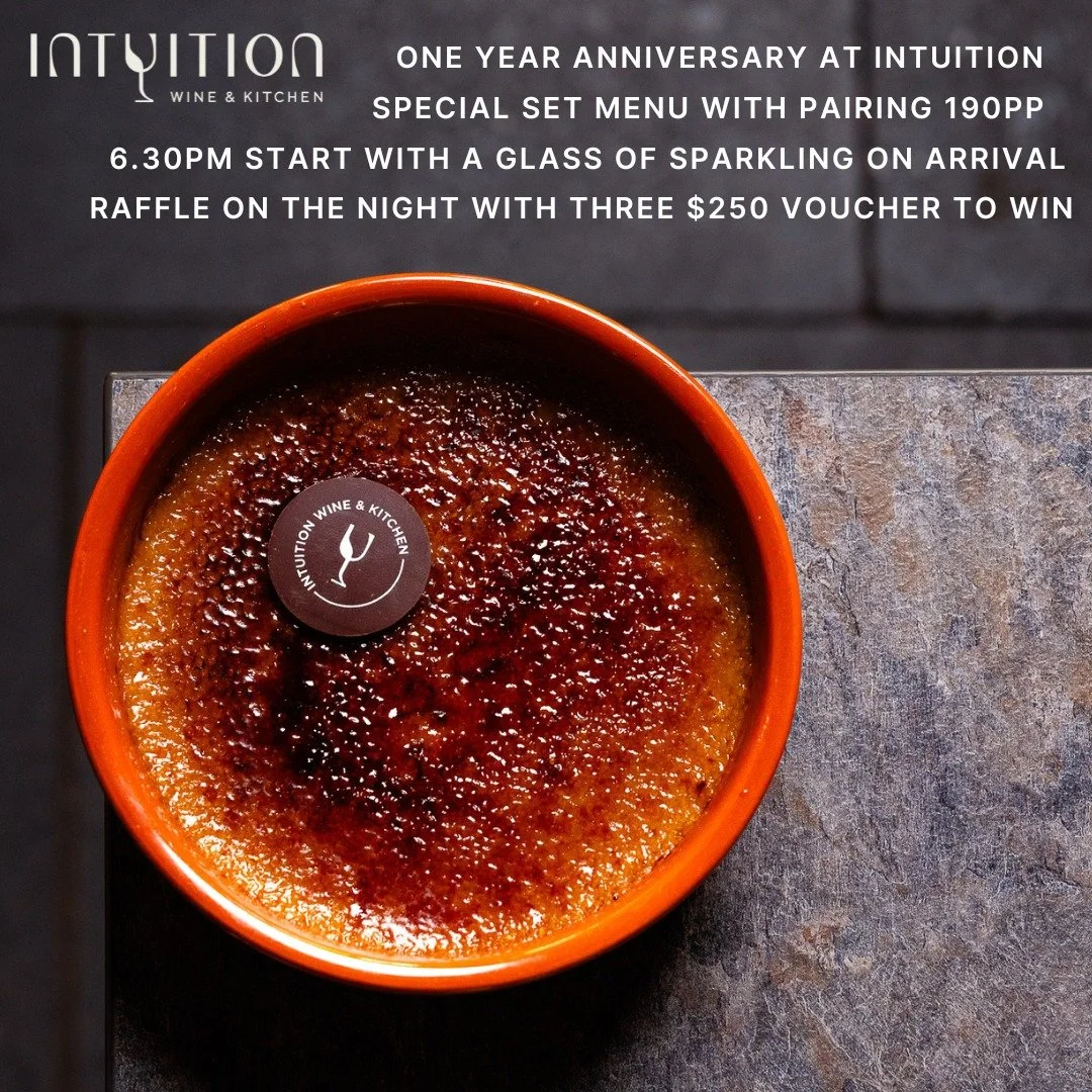 🎉 1-Year Anniversary Celebration! 🎉

Saturday, 1st Nov &ndash; 6-course feast + 6 wine pairings $190pp 🍷✨

🍽️ Set menu only for this event! Got dietary requirements? Let us know when you book.

PLUS a raffle with 3 x $250 vouchers up for grabs! ?
