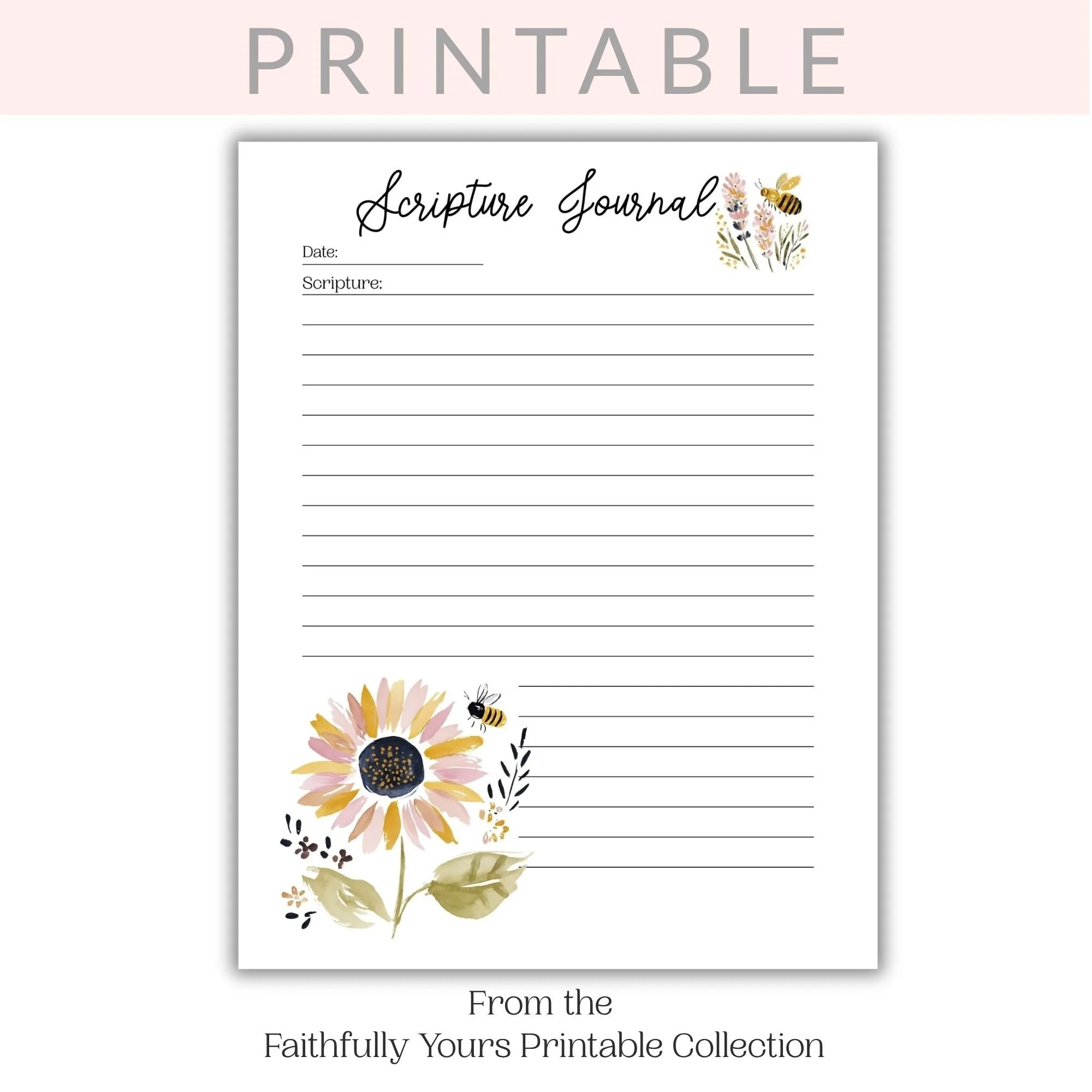 Be Still and Know Scripture Journaling Printable