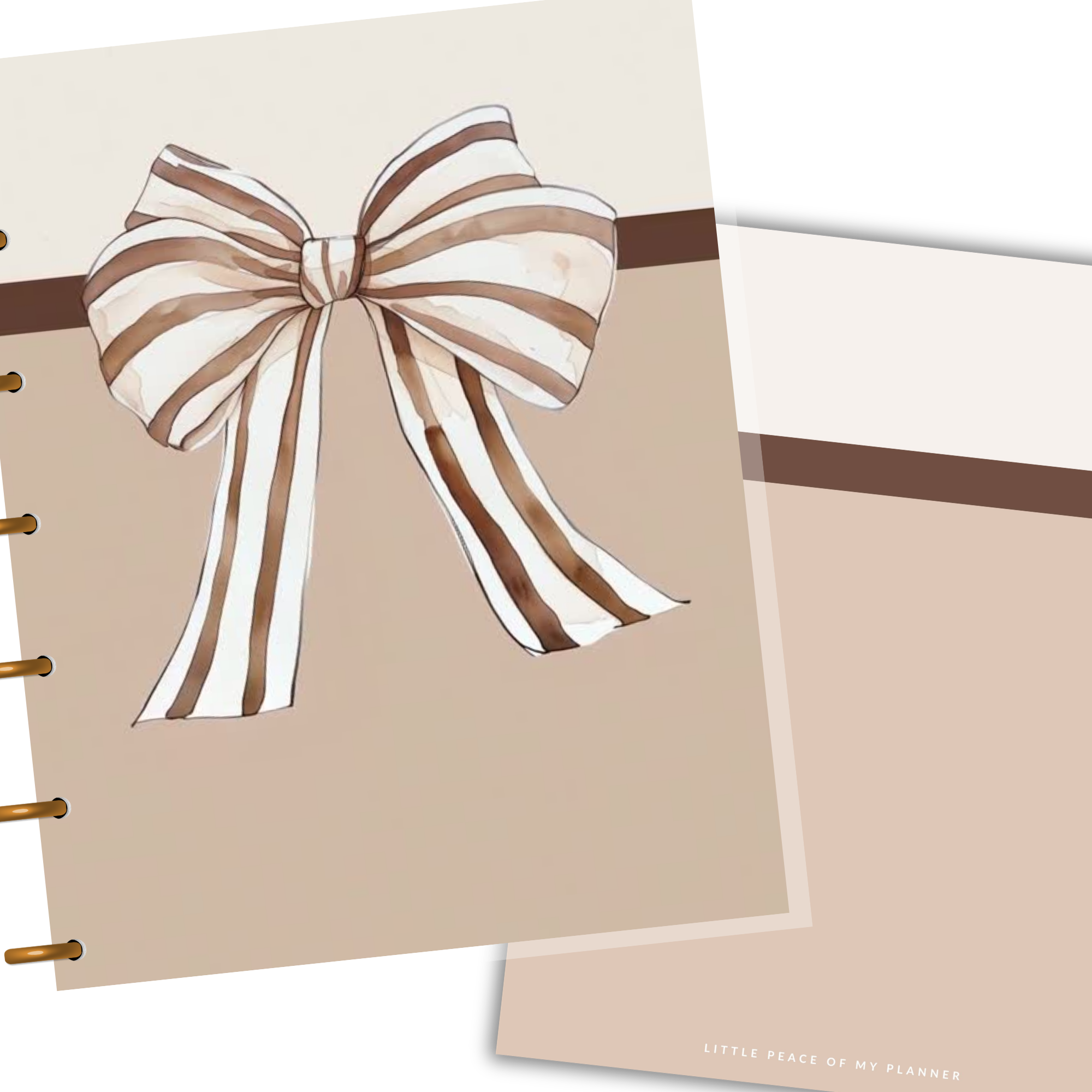 Coastal Chic Coquette Bow Planner Cover 