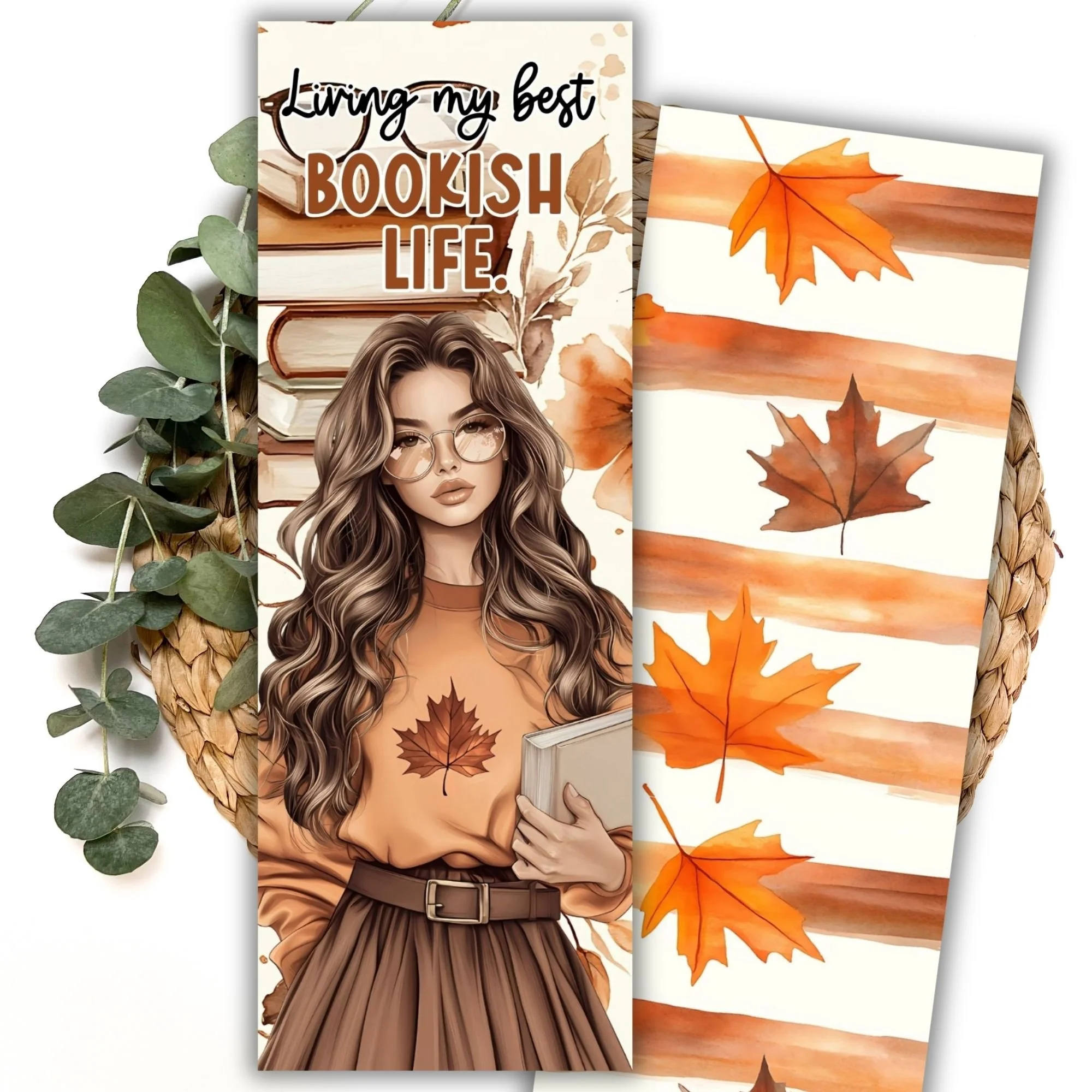 Living My Best Bookish Life Bookmark | Book Lover Page Marker | Autumn Cozy Reading