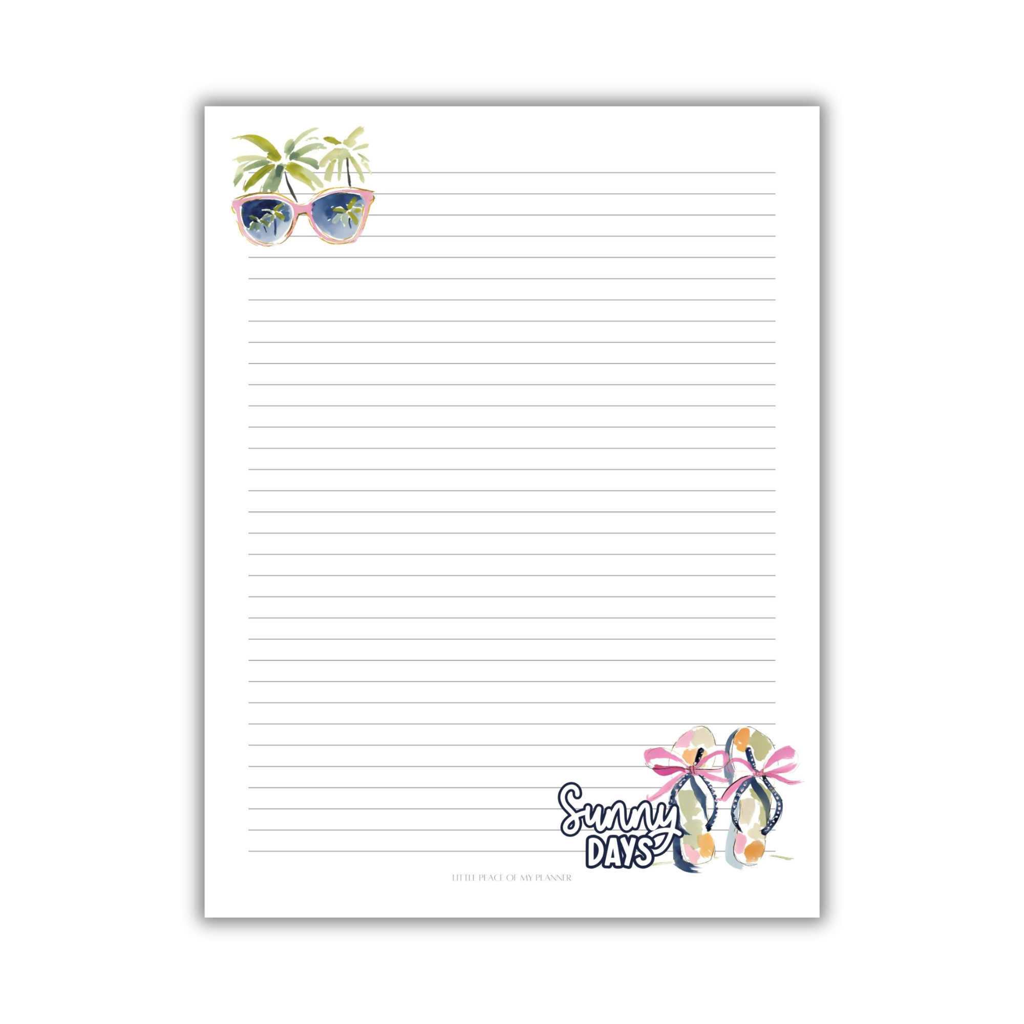 Sweet Like Summer Planner Filler Paper