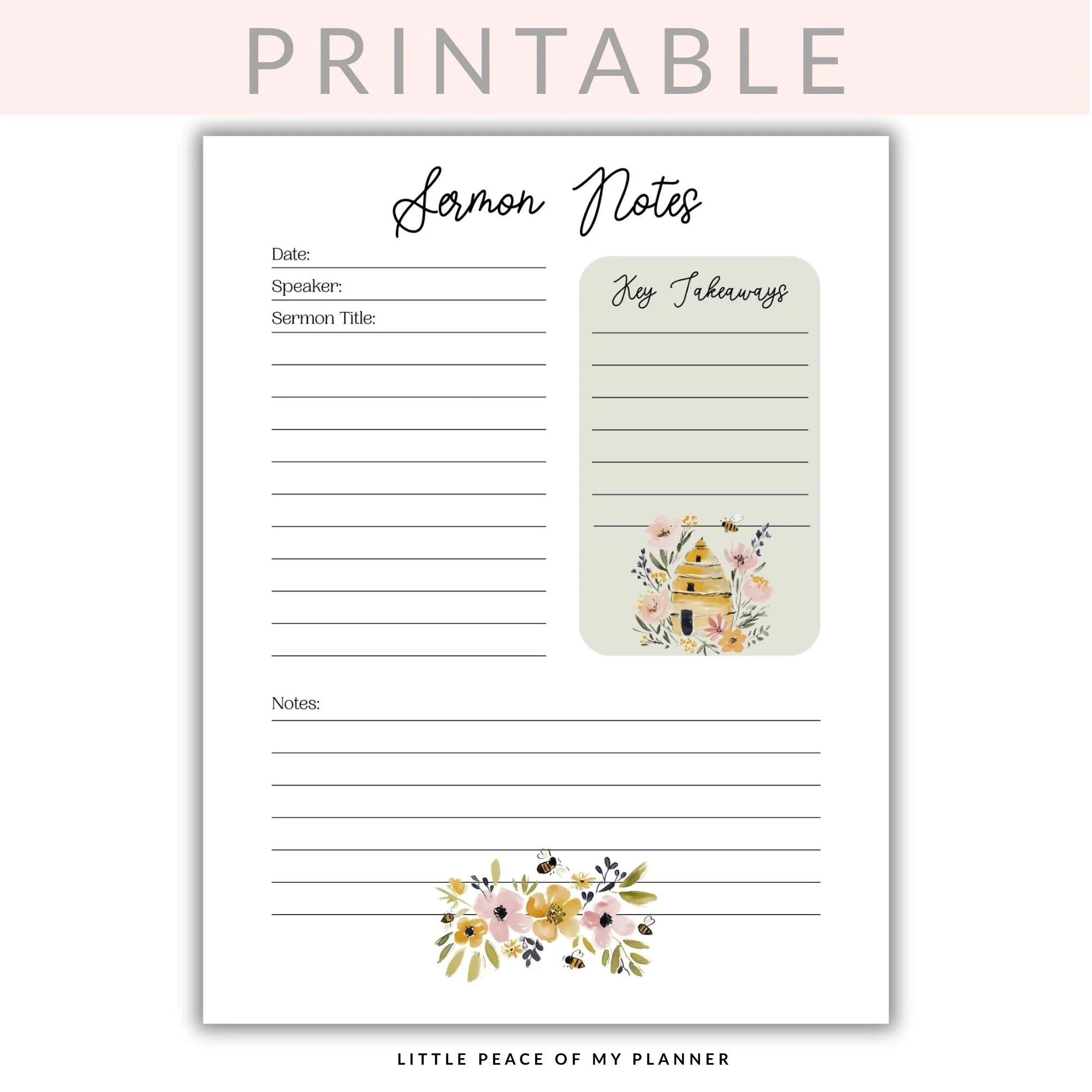 Be Still and Know Printable Sermon Notes