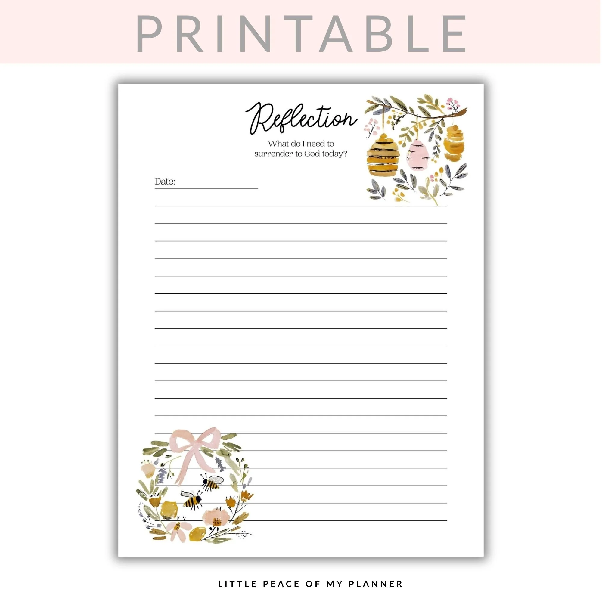 Be Still and Know Reflections Printable
