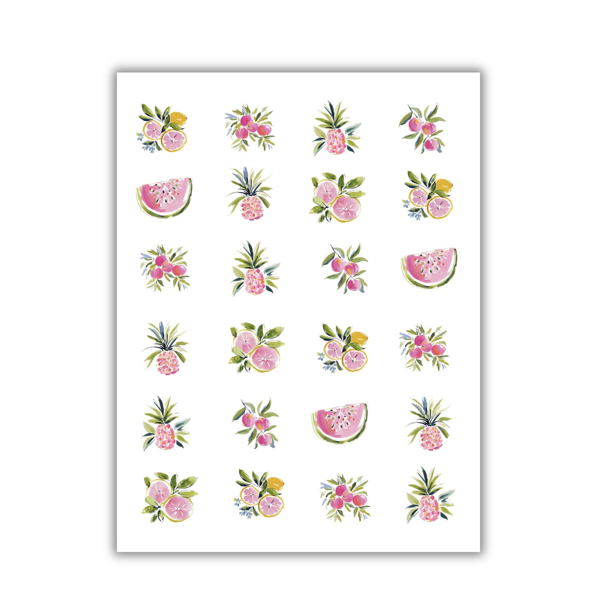 Summer Fruit Pattern Planner Dashboard 