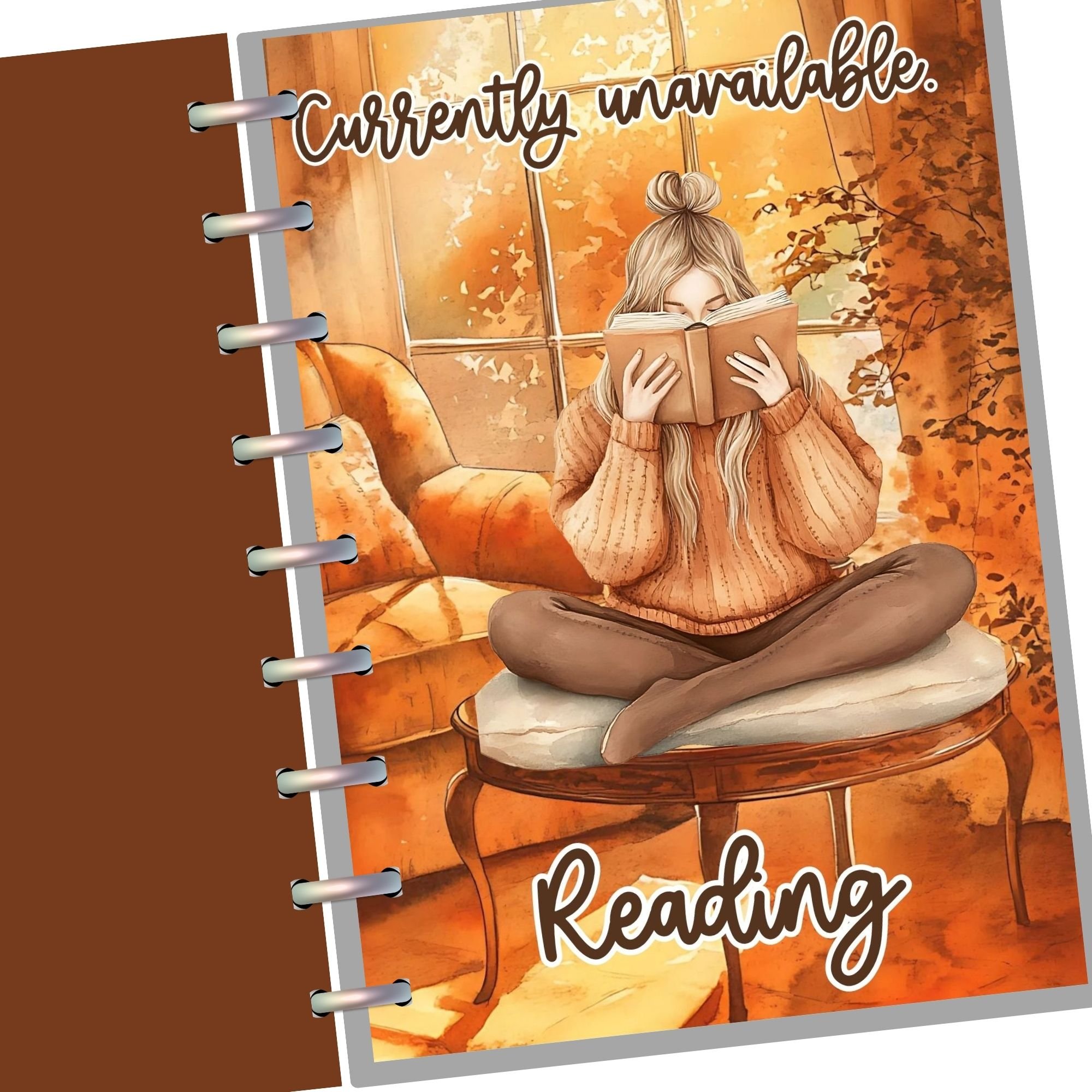 Bookish Planner Dashboard | Currently Unavailable. Reading | Happy Planner and Ring Planner Sizes