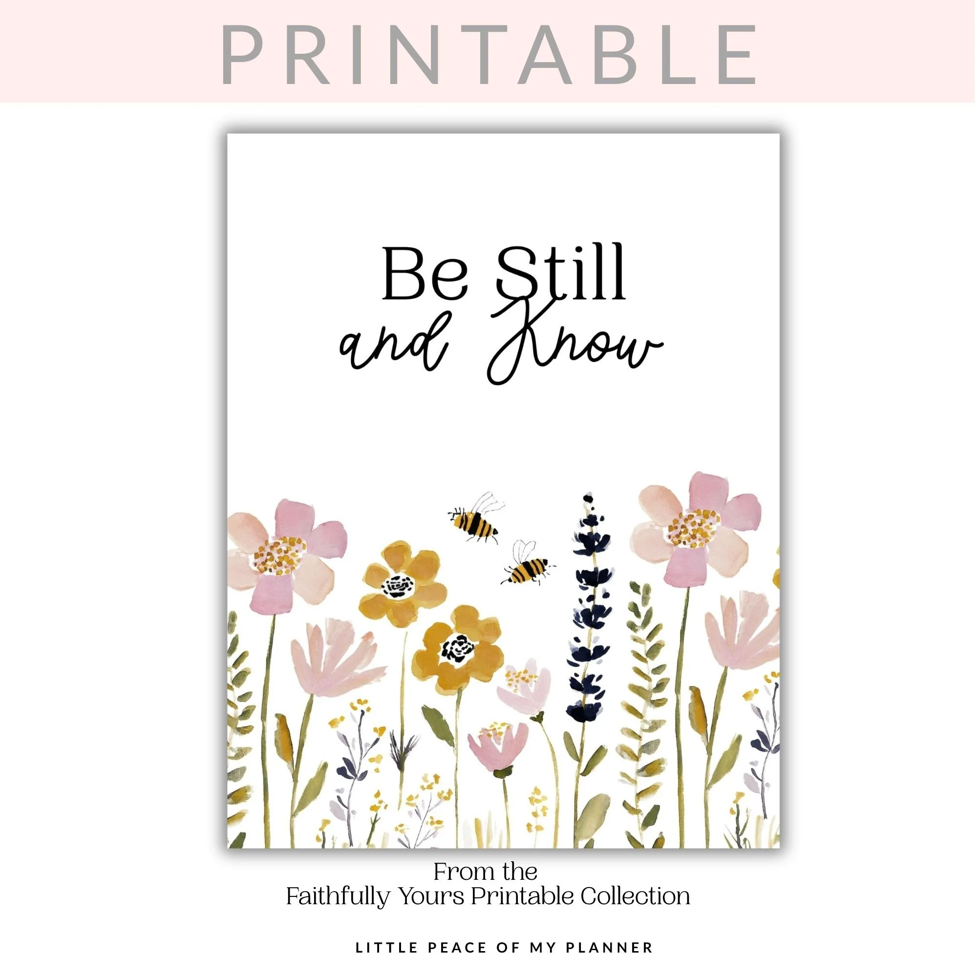 Be Still and Know Printable Dashboard