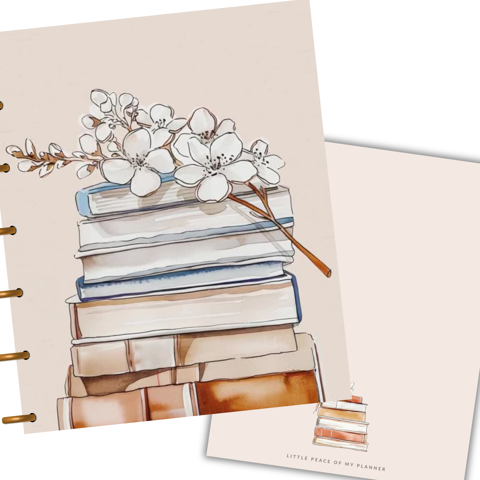 Coastal Chic Book Lover Planner Cover