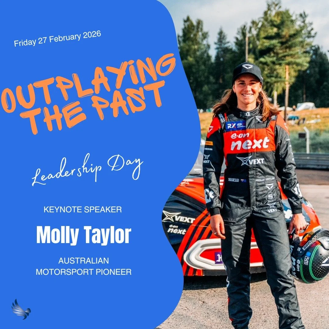 🚀 Sisters in Sport Student Leadership Day 2026: Outplaying the Past
We&rsquo;re thrilled to announce our keynote speaker &ndash; Molly Taylor, motorsport champion and trailblazer who&rsquo;s redefining what&rsquo;s possible when courage meets purpos