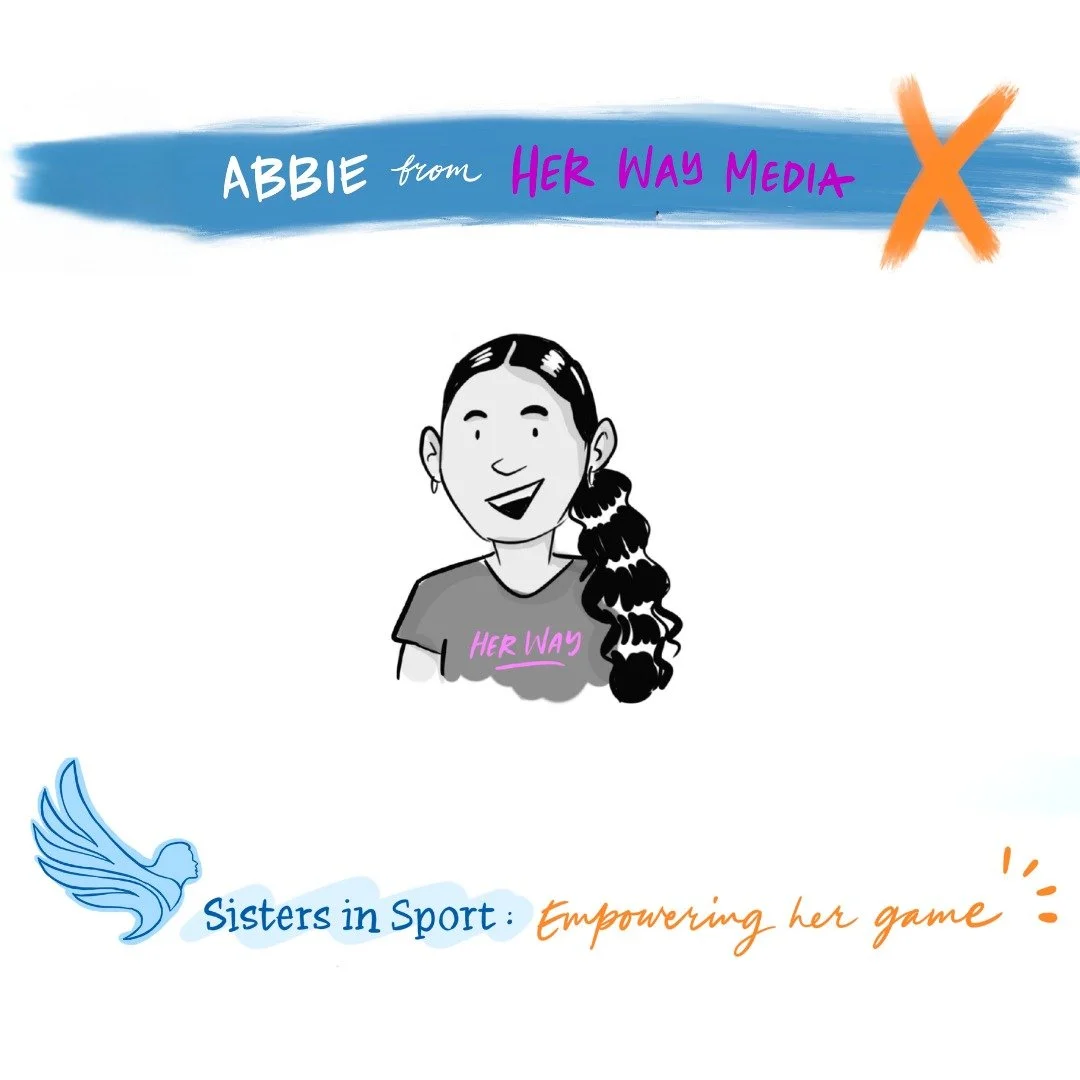 LIVE SKETCH SERIES // Our Sisters in Sport &ldquo;Make Your Mark&rdquo; Leadership Day featured Abbie Her Way from HER WAY Sports Media, inspiring the next generation of leaders through the power of storytelling.

Abbie shared her journey of building