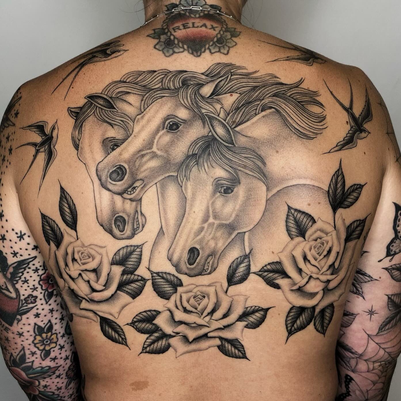 Back piece by @karlwillmann 
Karl is with us on Fridays and Saturdays! To book in with Karl either message him directly, send us an email, DM or call 07 5648 0626
&bull;
&bull;
&bull;
&bull;
&bull;
#new #fyp #tradtattoo #goldcoast #goldcoasttattoo #v